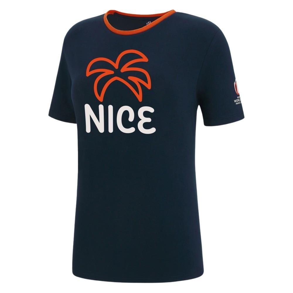 macron RWC France 2023 Nice Polycotton T-Shirt für Damen