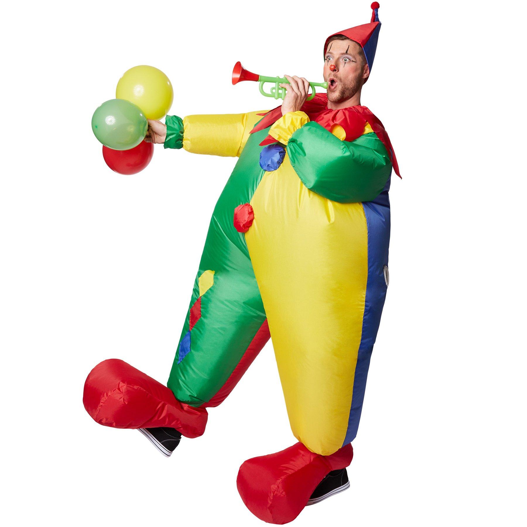 Tectake Selbstaufblasbares Kostüm Clown