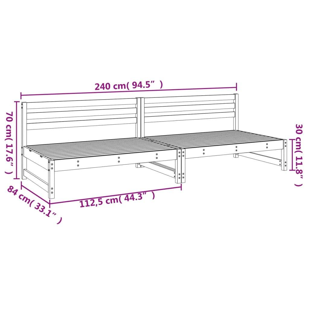 VidaXL Garten mittelsofa kiefernholz