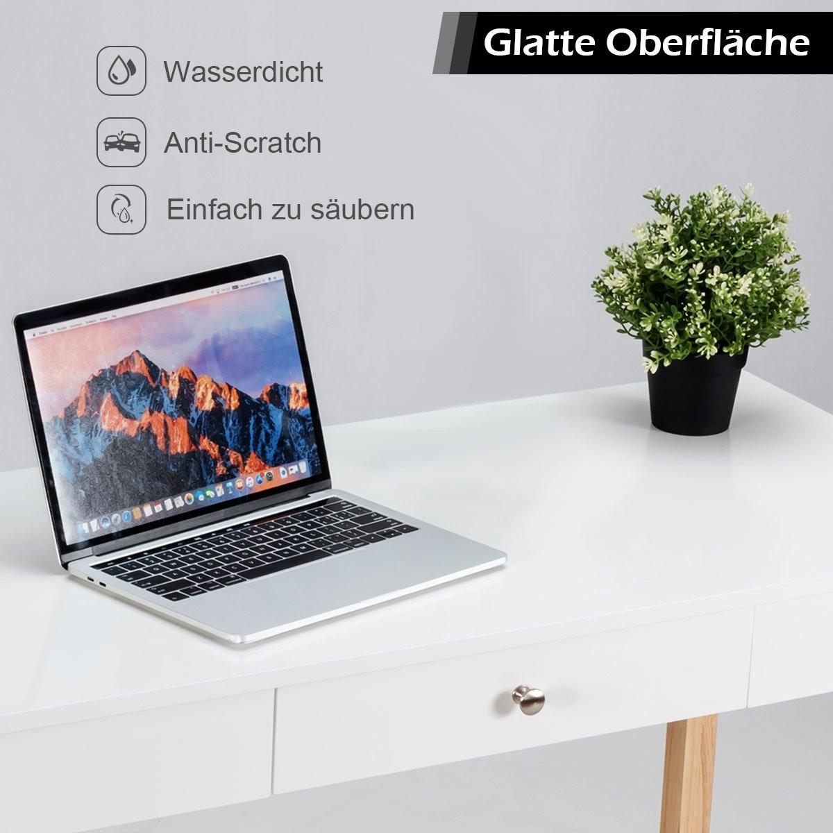 Northio Schreibtisch mit Schublade Computertisch Schminktisch Bürotisch Natur