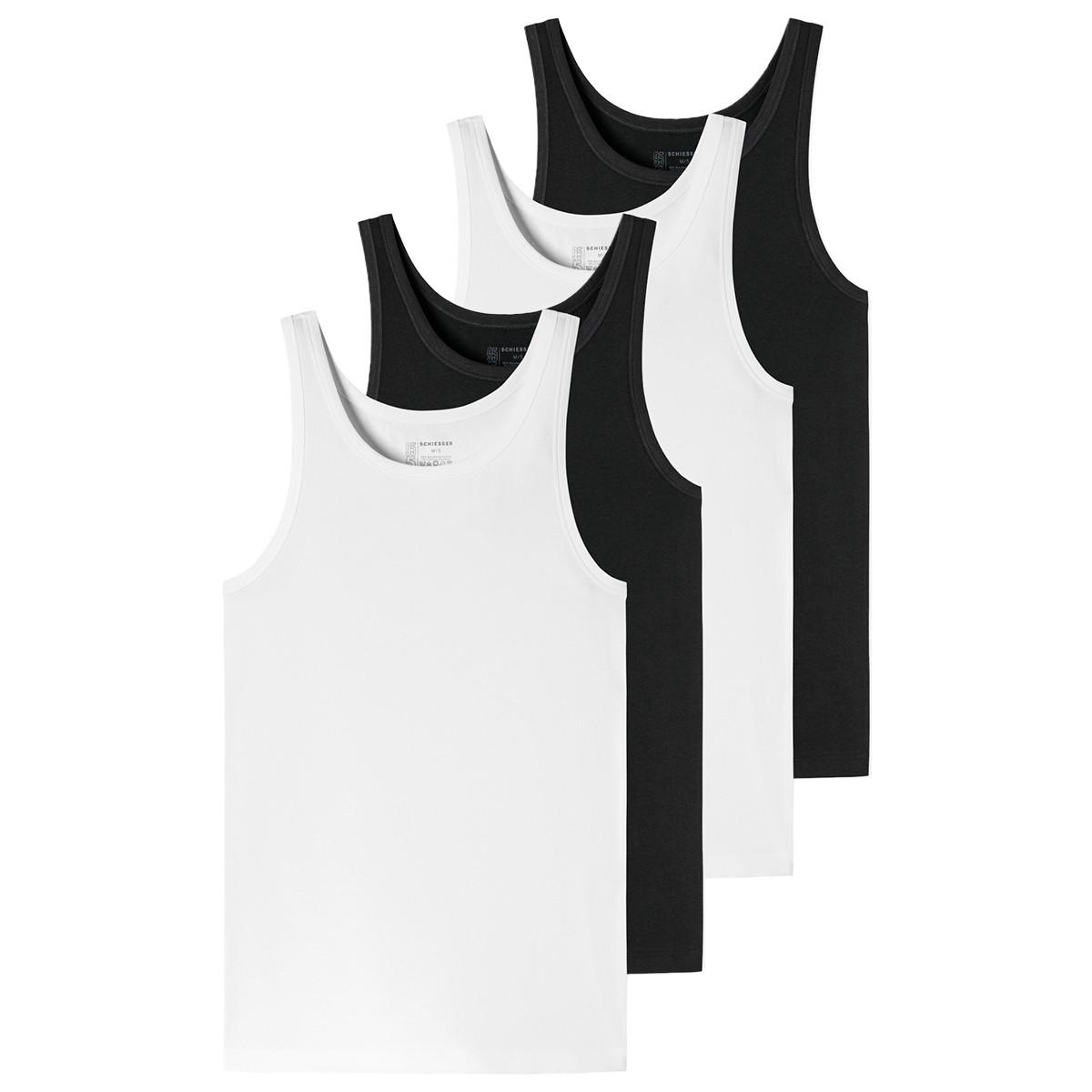 Schiesser 4er Pack 95/5 Organic Cotton - Unterhemd / Tanktop