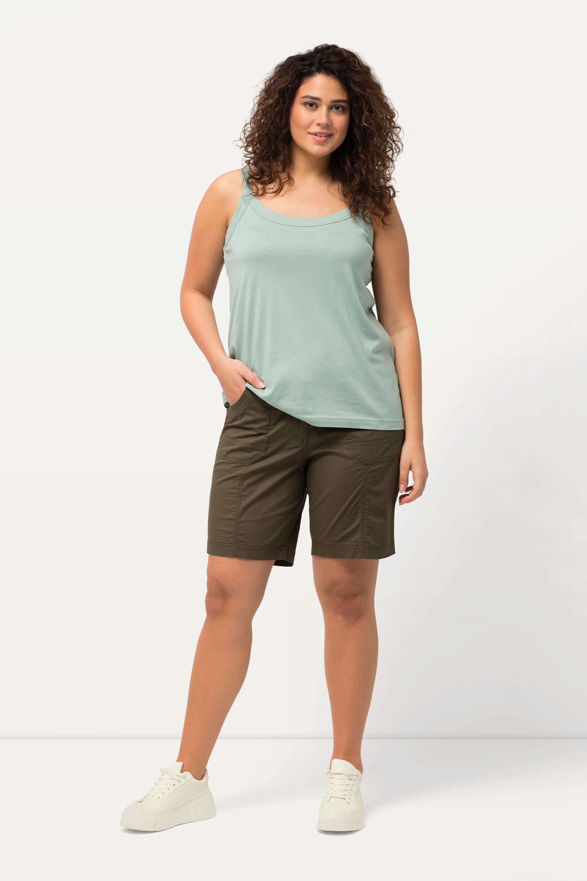 Ulla Popken Cargo-Bermuda, Komfortbund, 4-Pocket-Schnitt