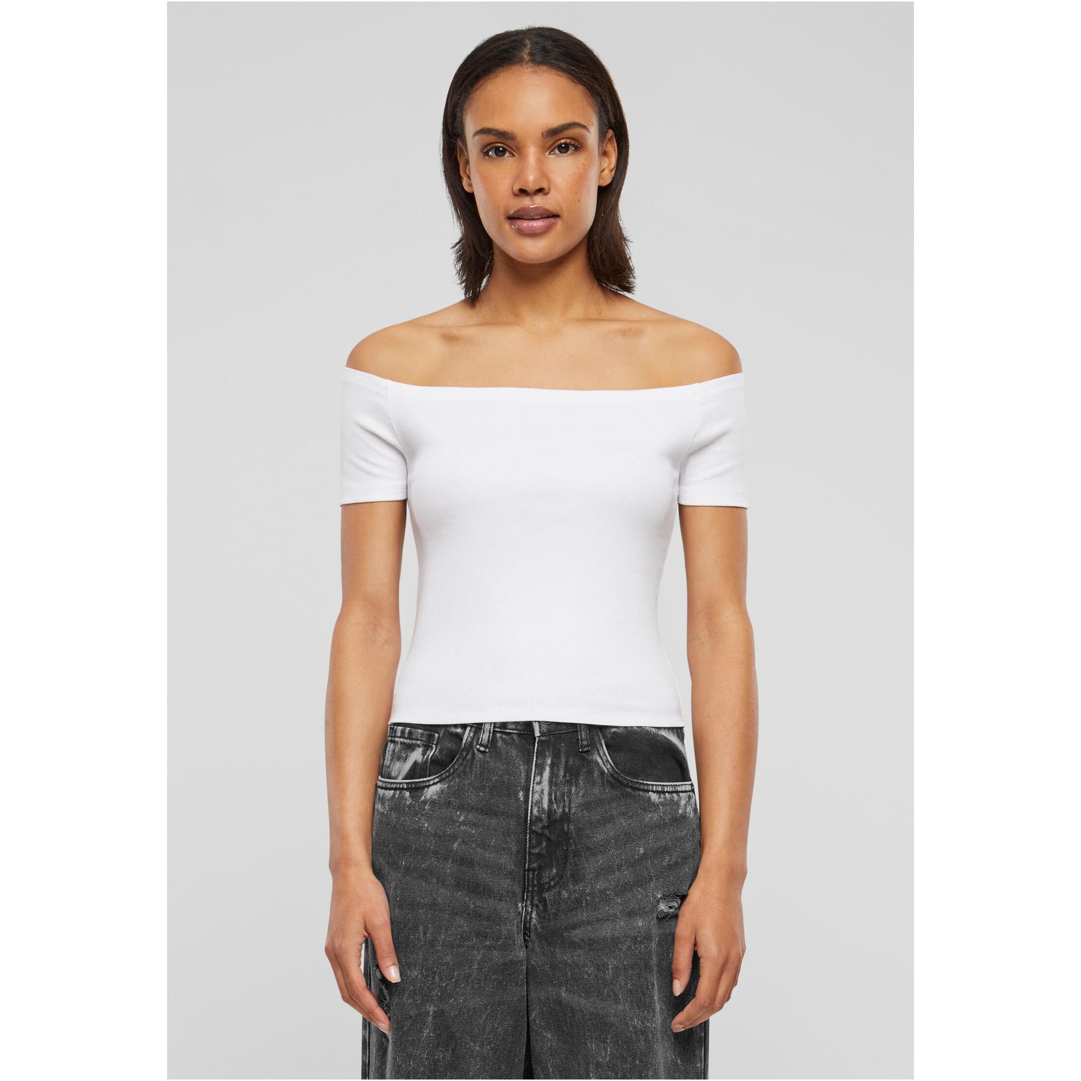 URBAN CLASSICS Off-Shoulder Rib T-Shirt