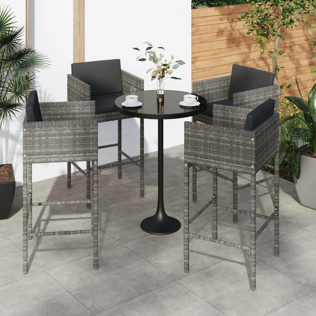 VidaXL Barstuhl poly-rattan
