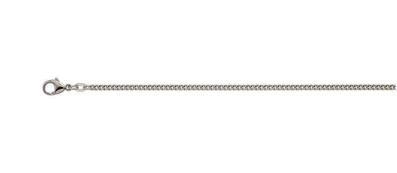 MUAU Schmuck Collier Panzer Weissgold 750, 2.4mm, 42cm