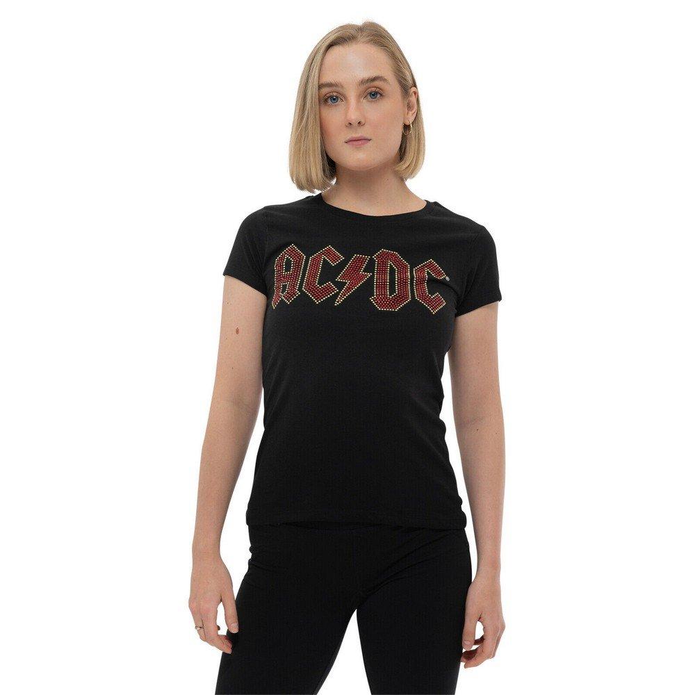 AC/DC ACDC Logo T-Shirt mit Strasssteinen