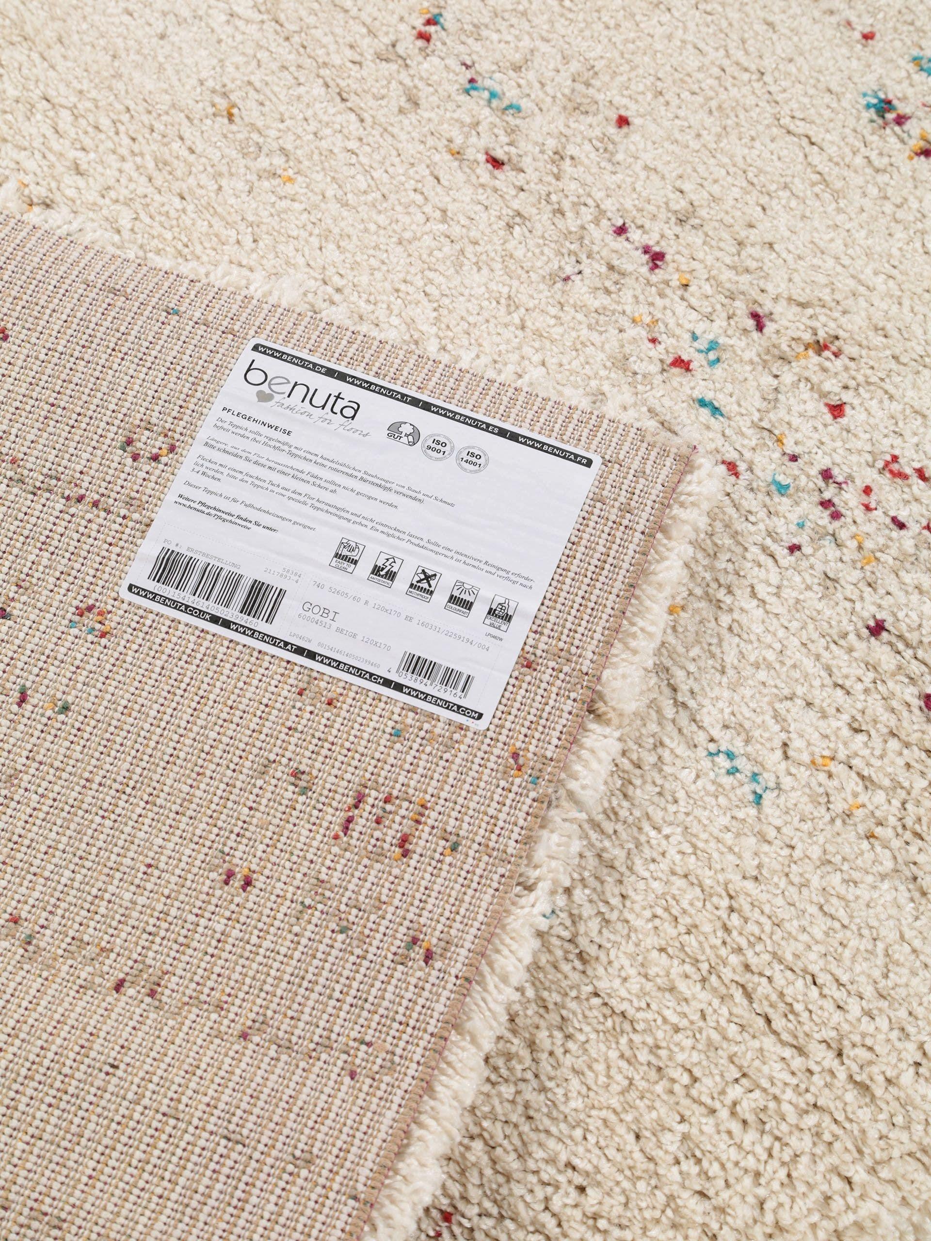 Benuta Hochflorteppich Gobi Beige