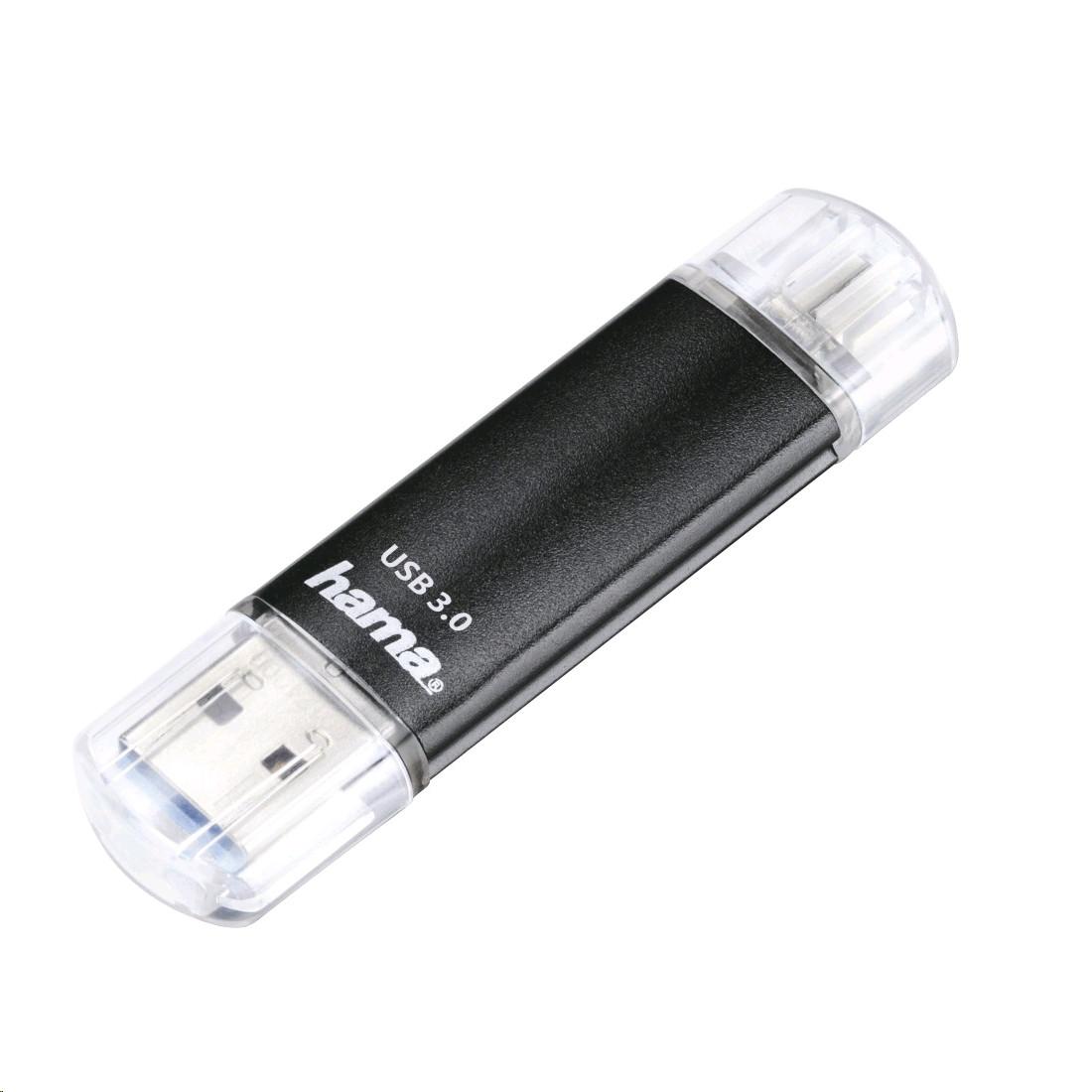 hama USB-Stick Laeta Twin - 16 GB, USB 3.0, 40MBs, Schwarz