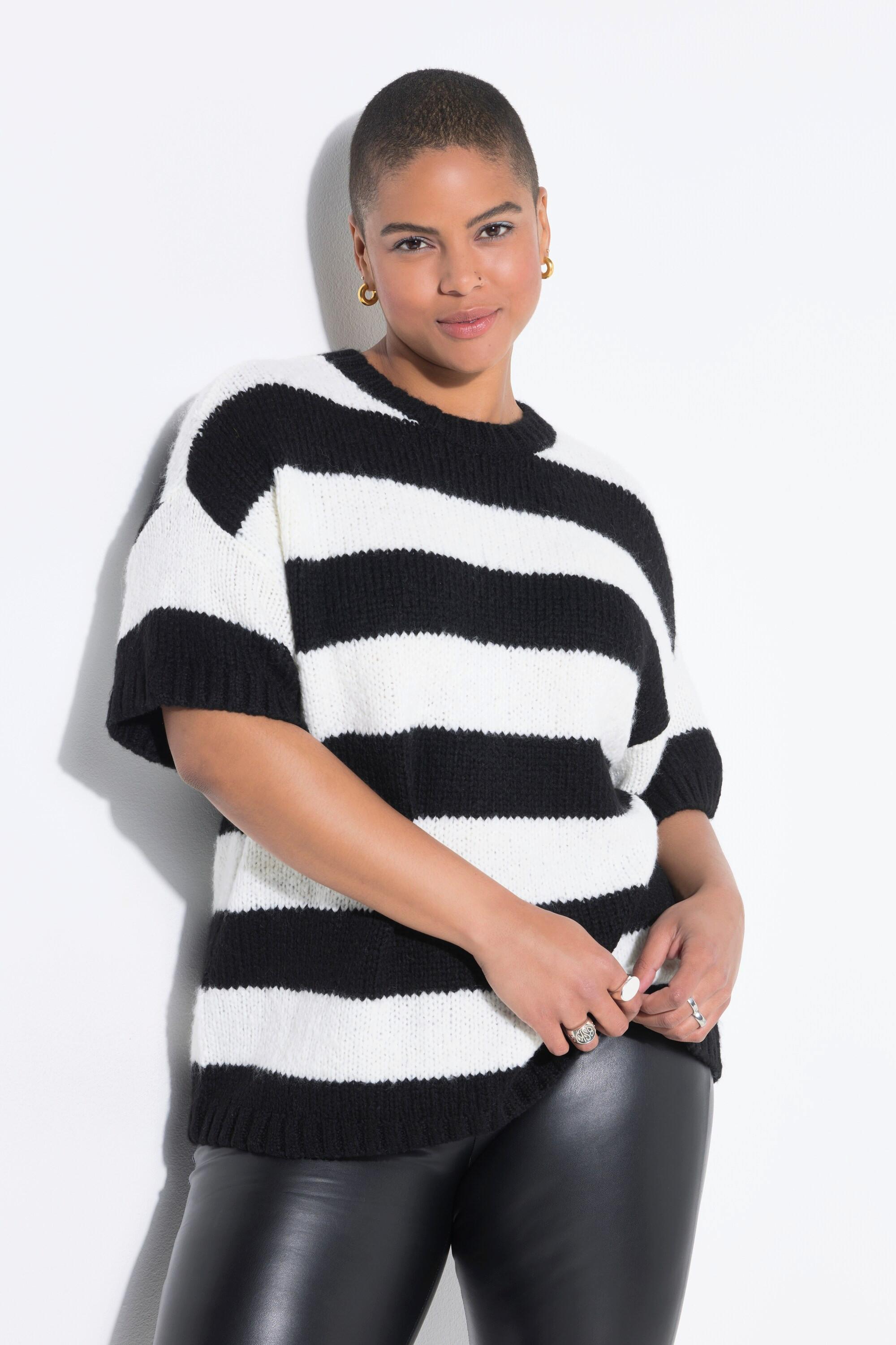 Studio Untold Pullover, Oversize Shape, Streifen, Halbarm
