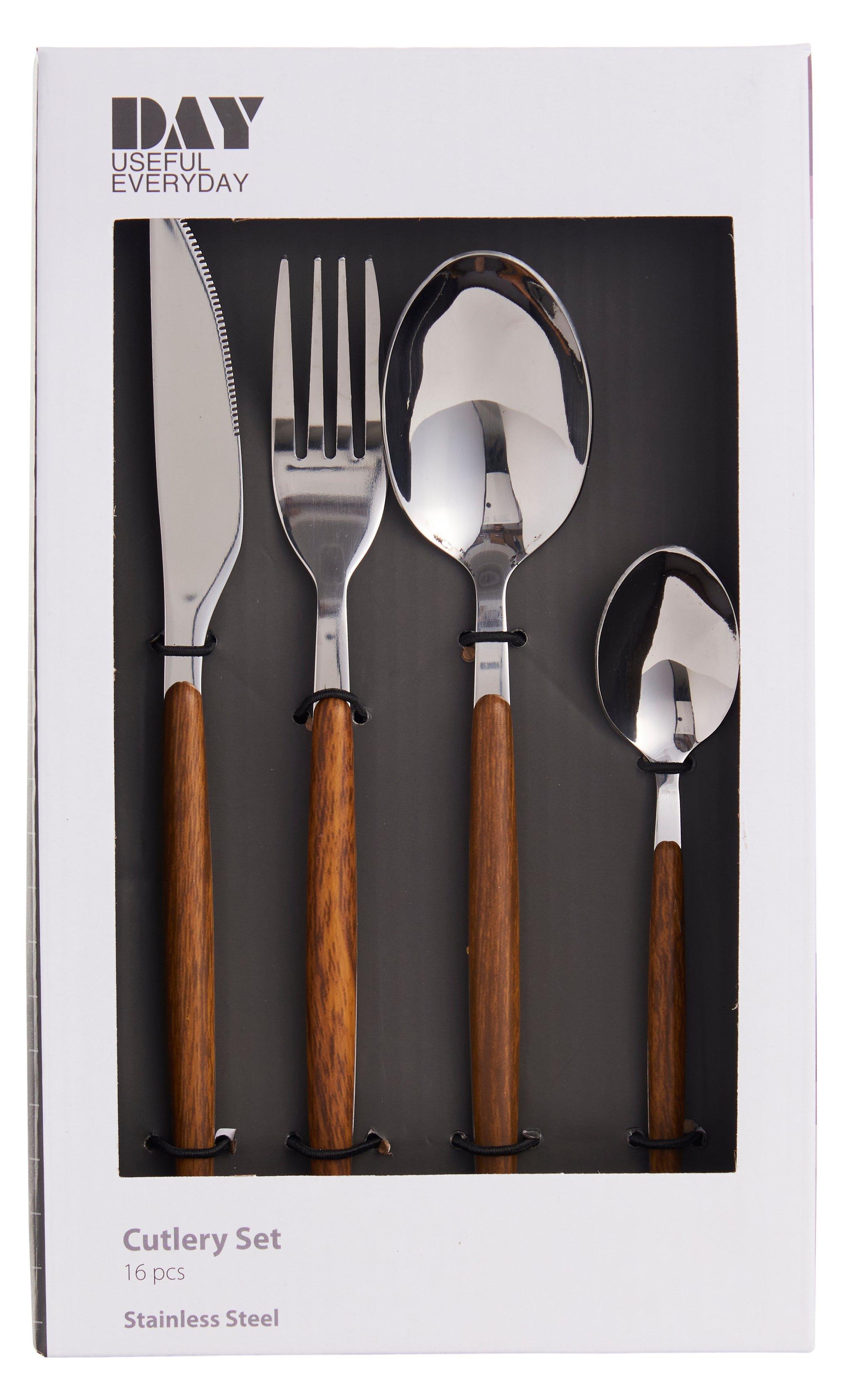 SCHOU Besteck Set (16 Teilig) Holzoptik