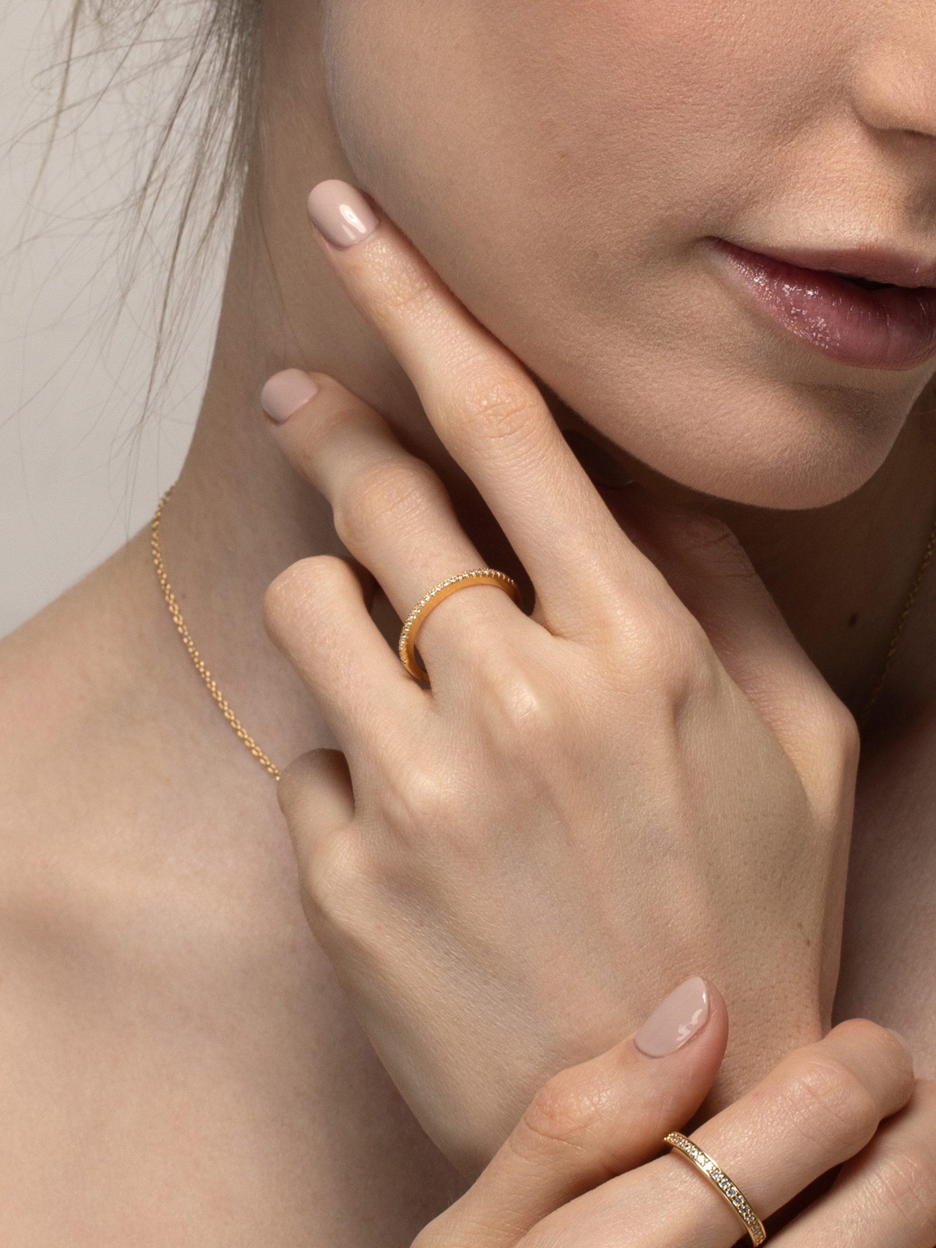 PHANTASYA Ring mit Zirkonia 1361 Vergoldet