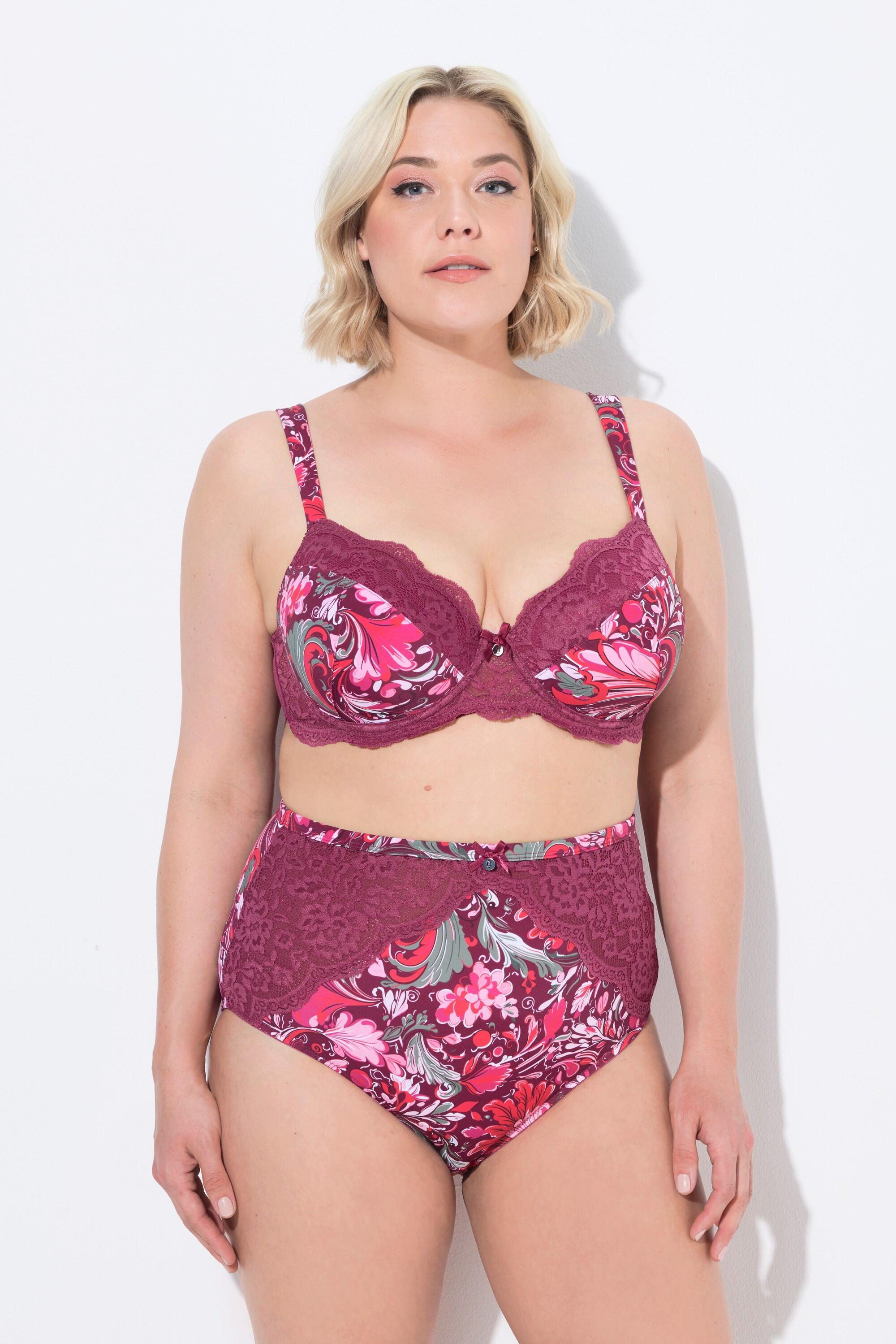 Ulla Popken Bügel-BH, Softcups, Blütenspitze, Cup B - E