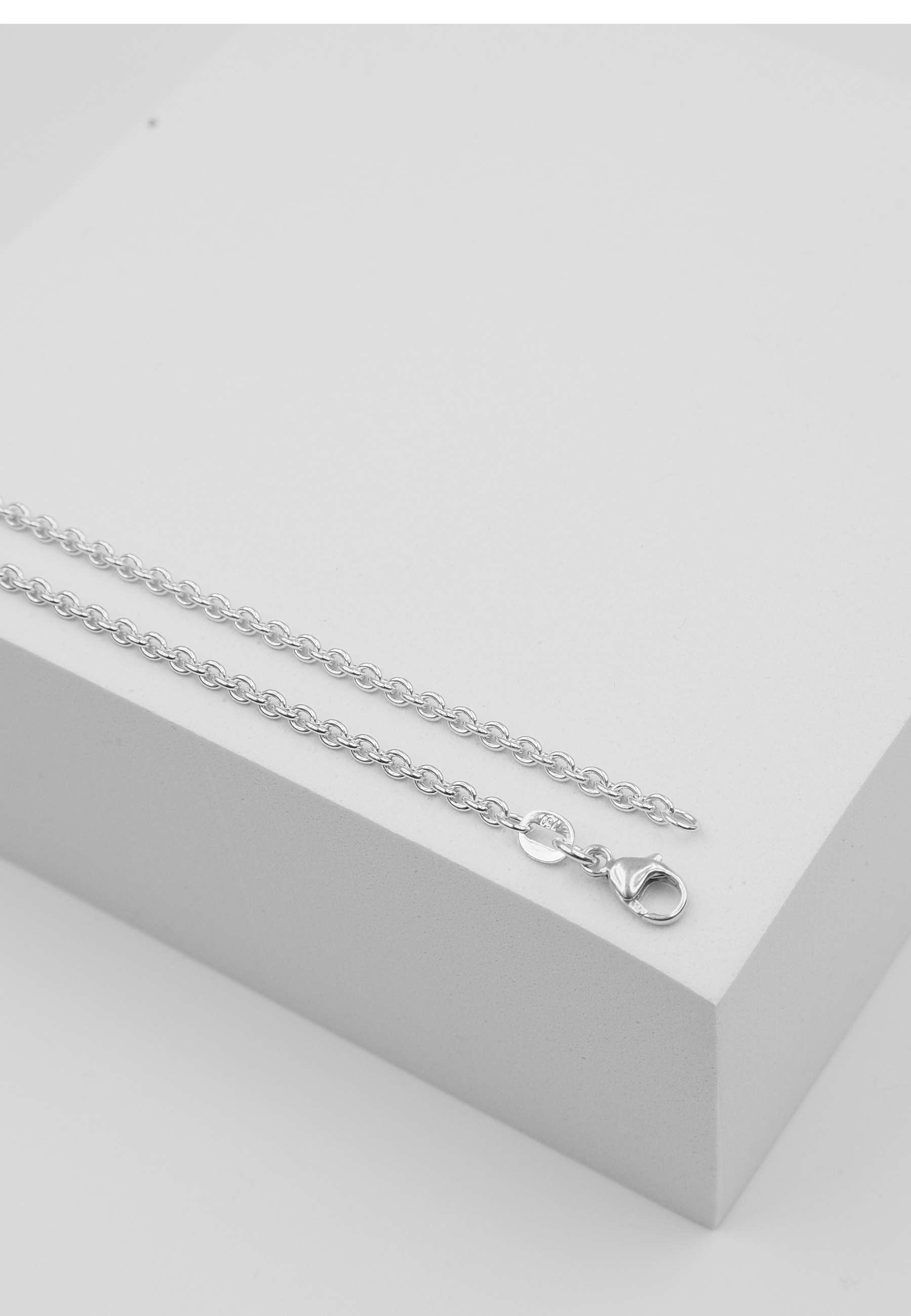 MUAU Schmuck Collier Rundanker Weissgold 750, 2.3mm, 38cm
