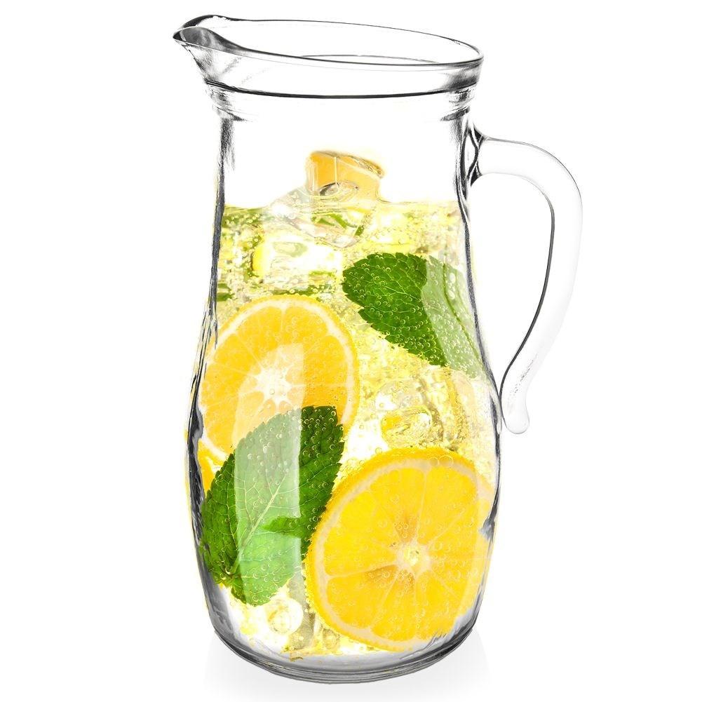 Orion Glaskrug für Getränke: Wasser, Saft, Limonade, Eistee