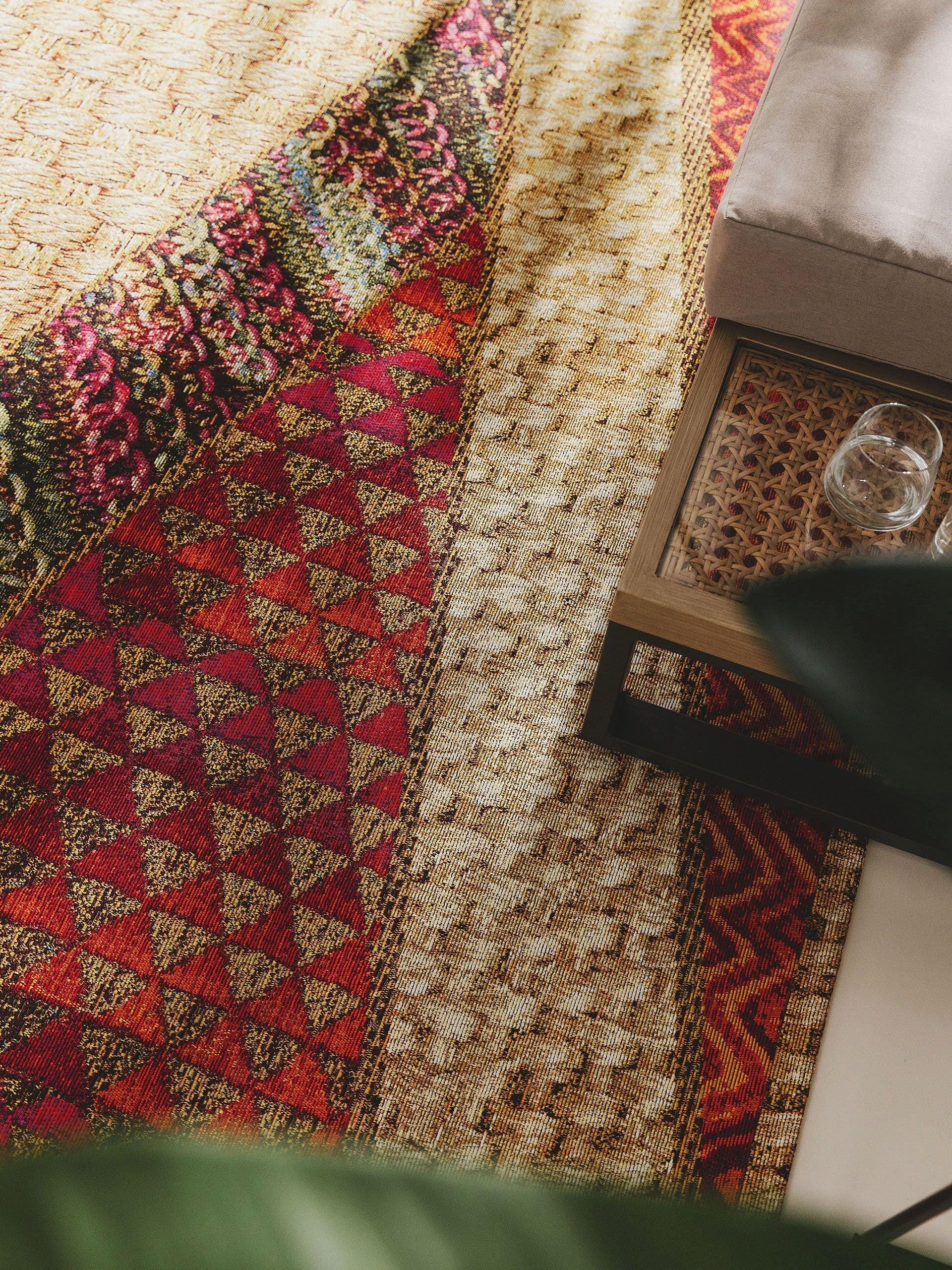 Benuta In- & Outdoor-Teppich Kenya BeigeRot