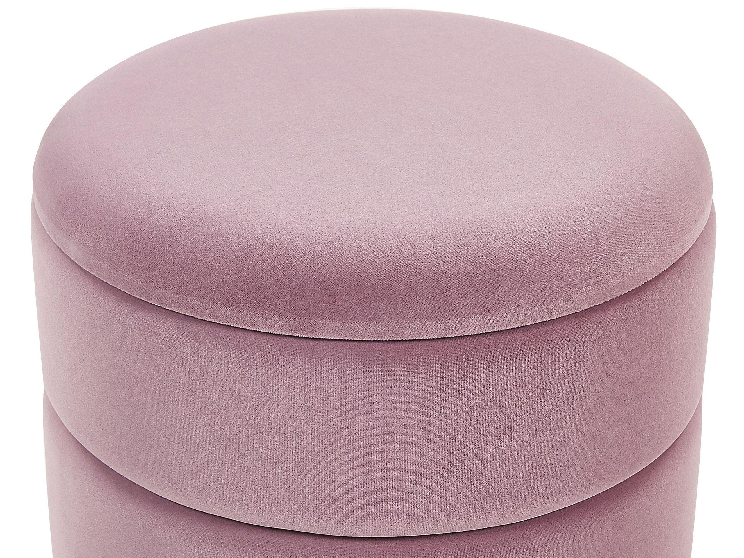Beliani Pouf mit Stauraum aus Samtstoff Glamourös ELGIN
