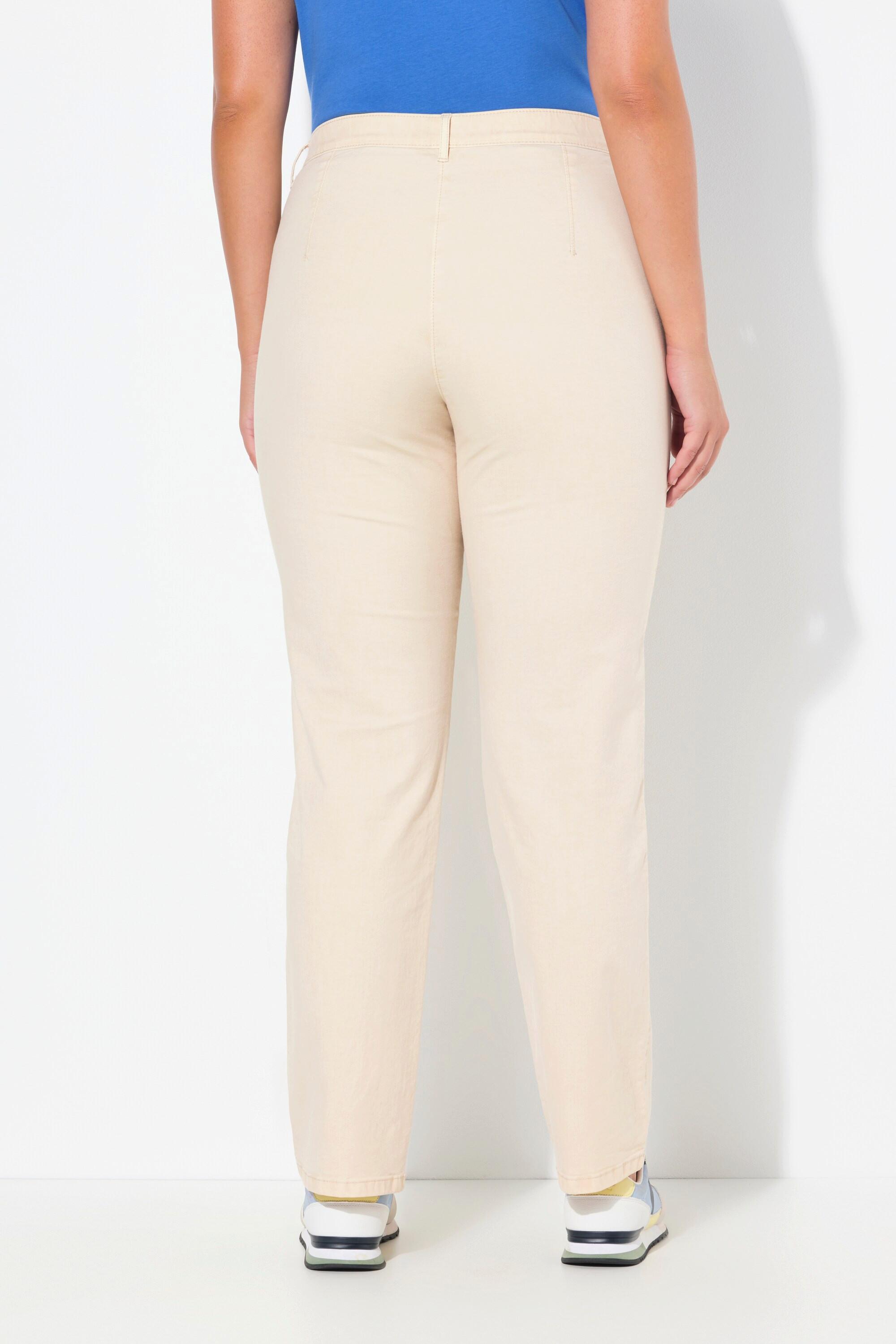 Ulla Popken Hose Mony, konisches Bein, Zipptaschen, Stretch