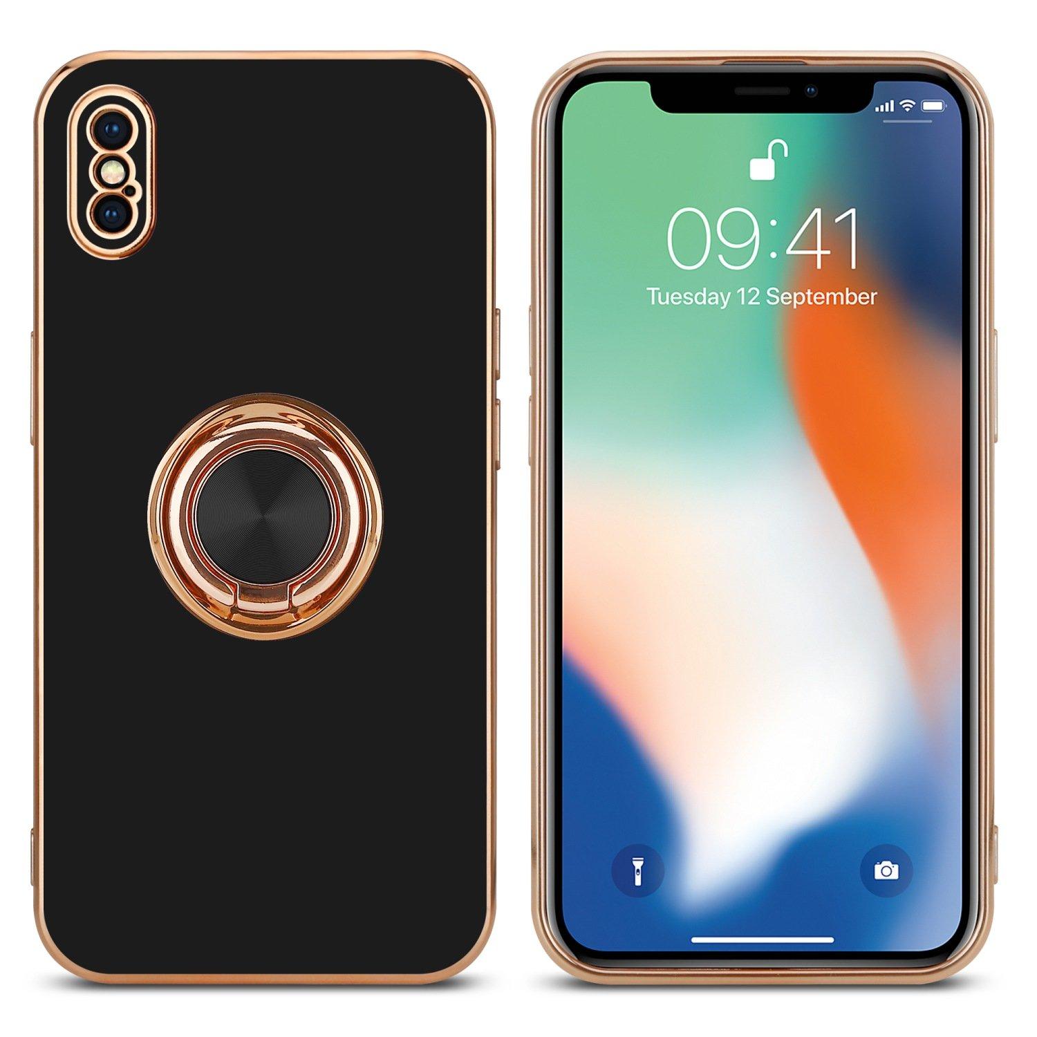 Cadorabo Hülle für Apple iPhone XS MAX mit Ring - Schutzhülle