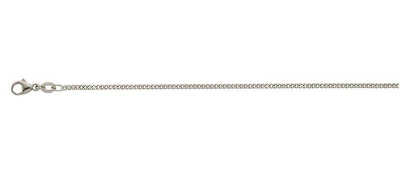 MUAU Schmuck Collier Panzer Weissgold 750, 1.7mm, 50cm