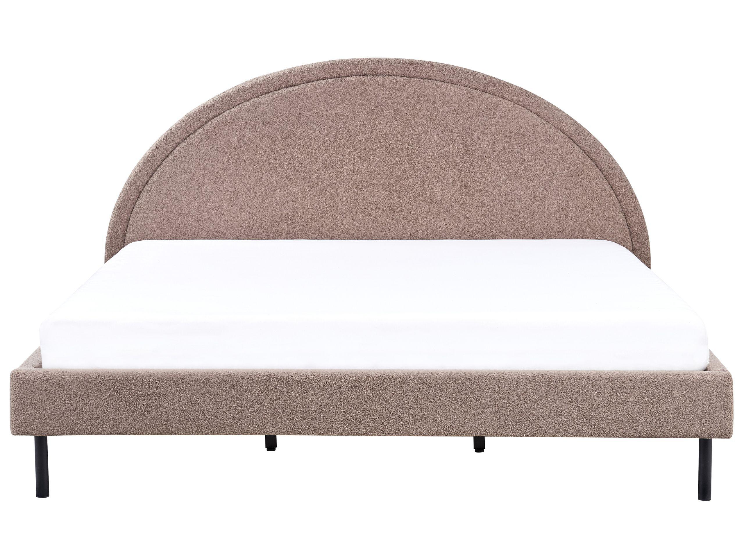 Beliani Bett mit Lattenrost aus Bouclé Retro MARGUT