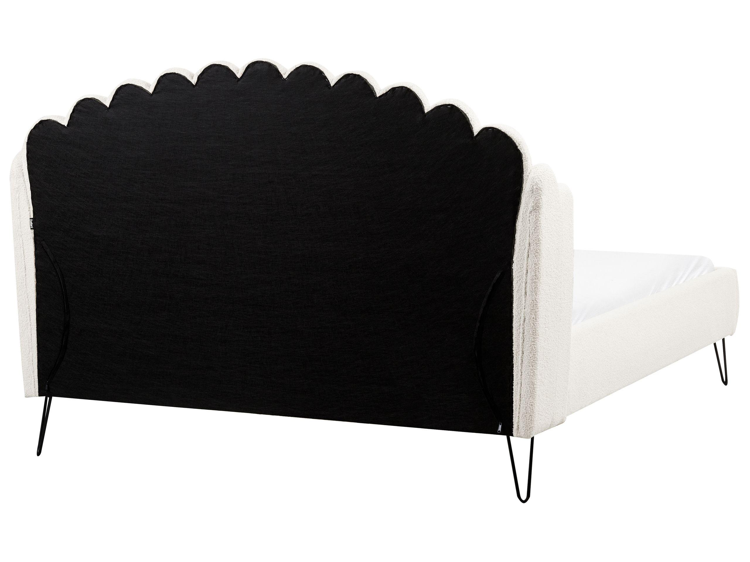 Beliani Bett mit Lattenrost aus Bouclé Retro AMBILLOU