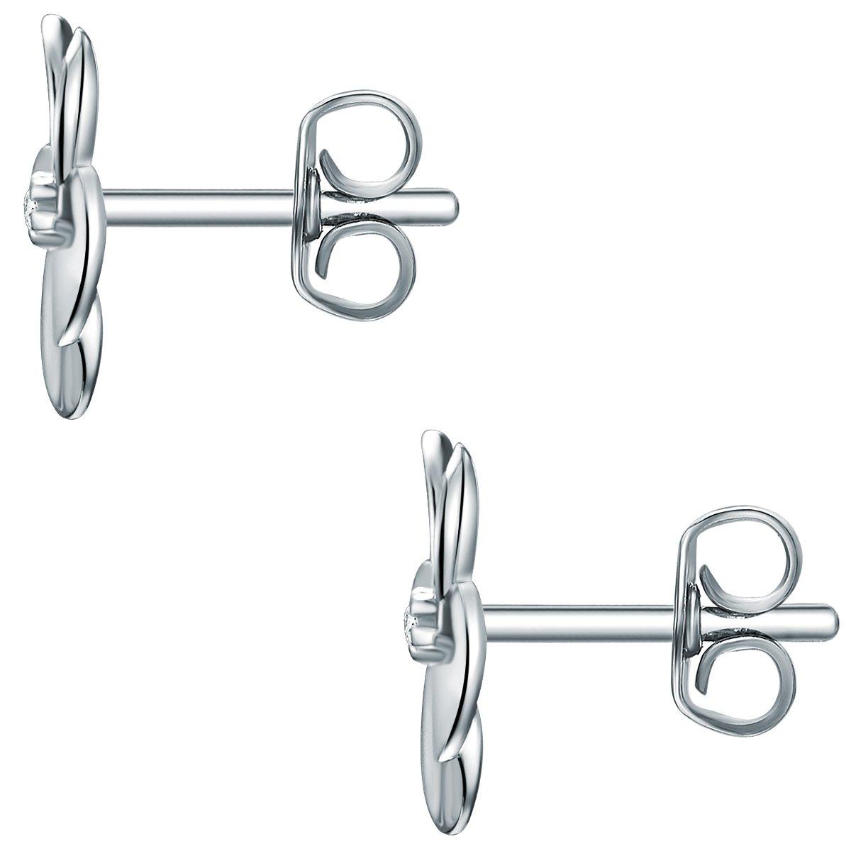 Lulu & Jane Diamant-Ohrstecker Blume