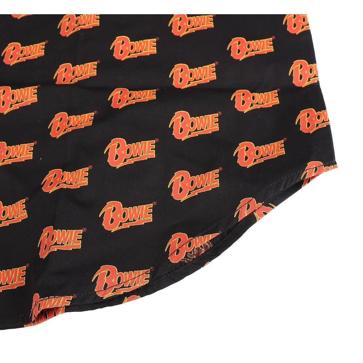 David Bowie Logo Print Kurzarmhemd