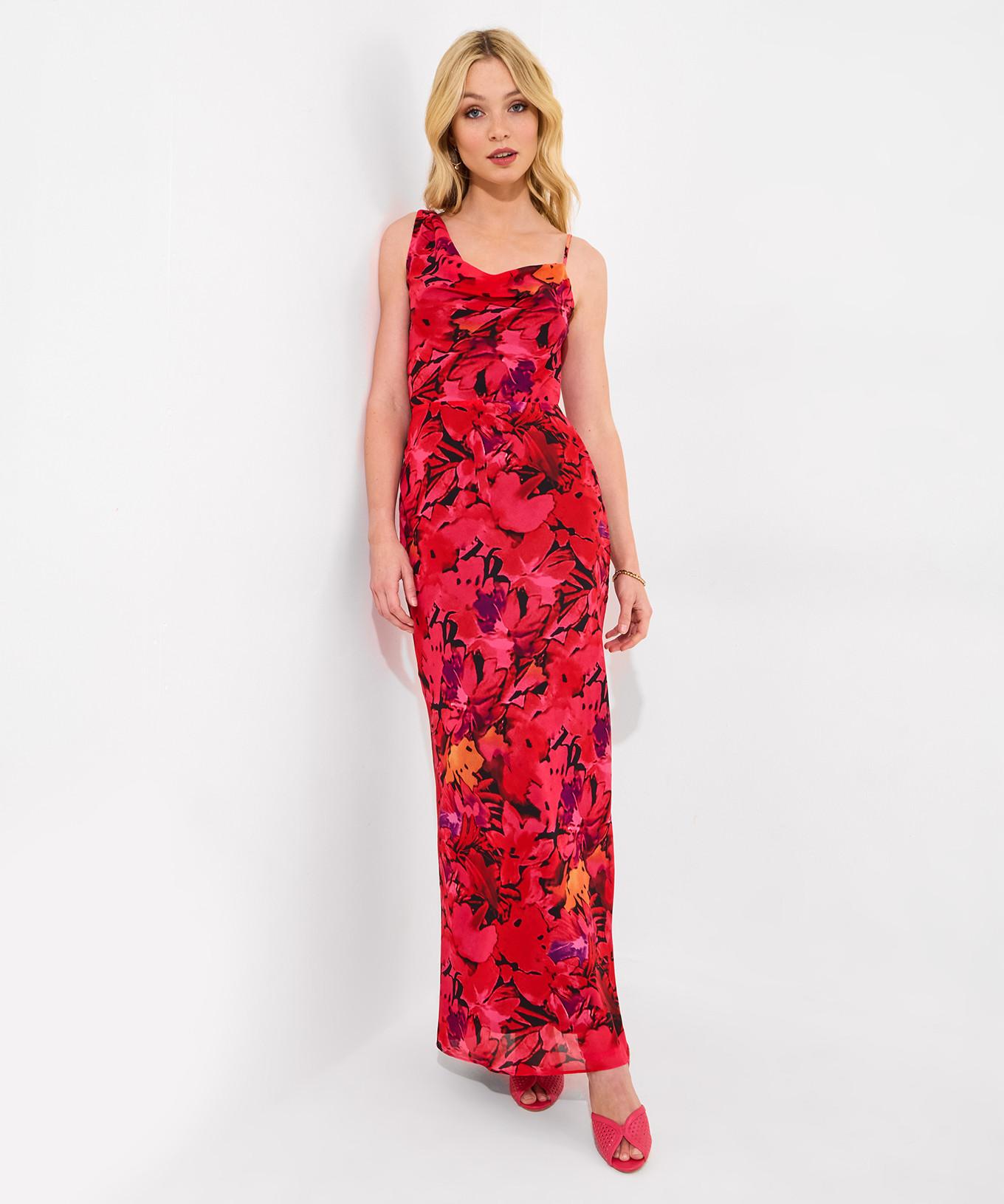 Joe Browns PETITE Asymmetrisches Florales Bodycon Maxikleid