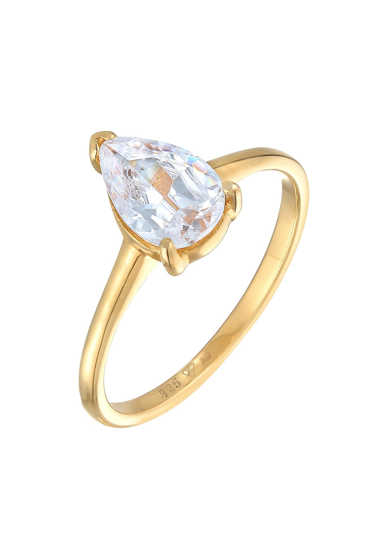 Elli Ring Solitär Zirkonia Tropfen