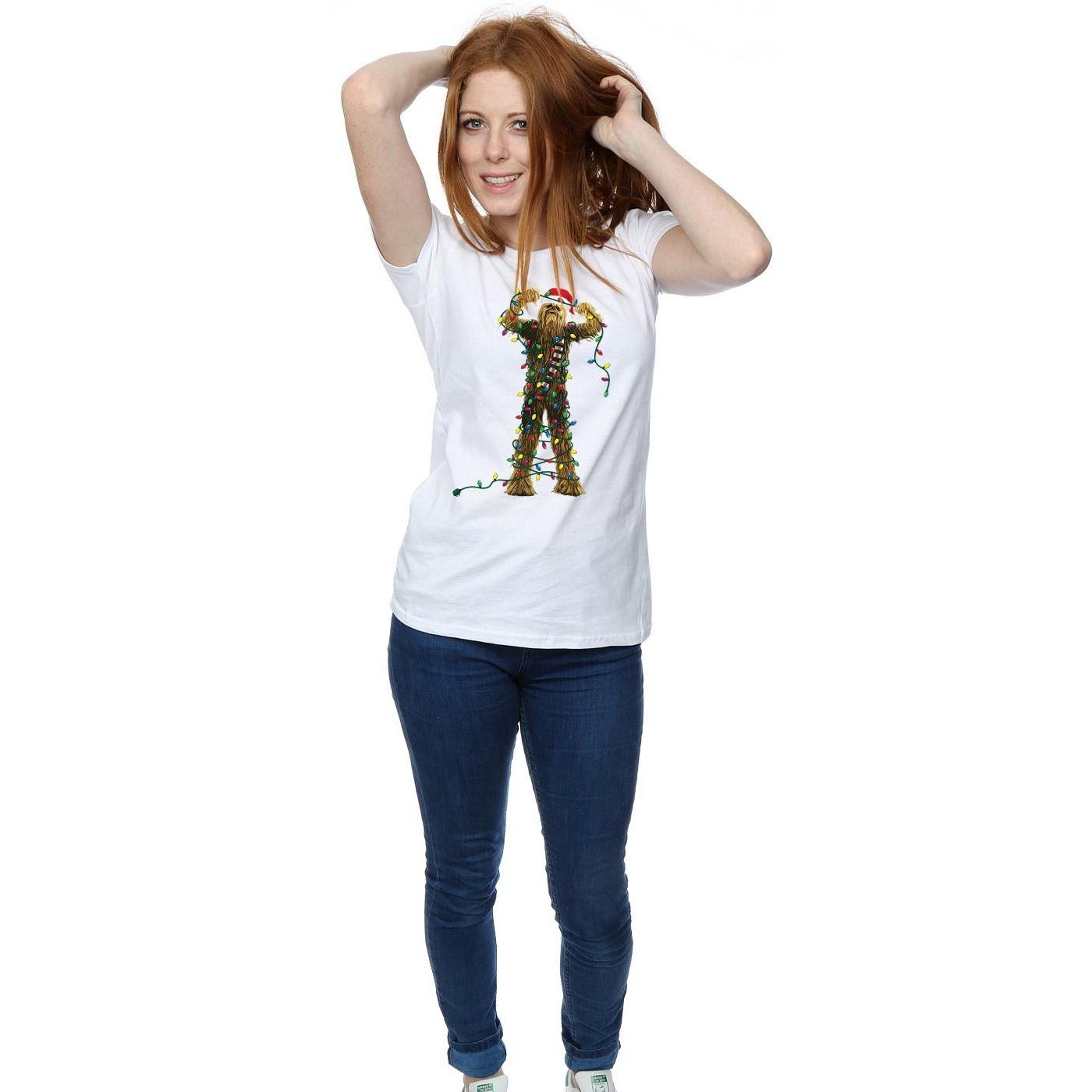 STAR WARS Star Wars Chewbacca Christmas Lights T-Shirt