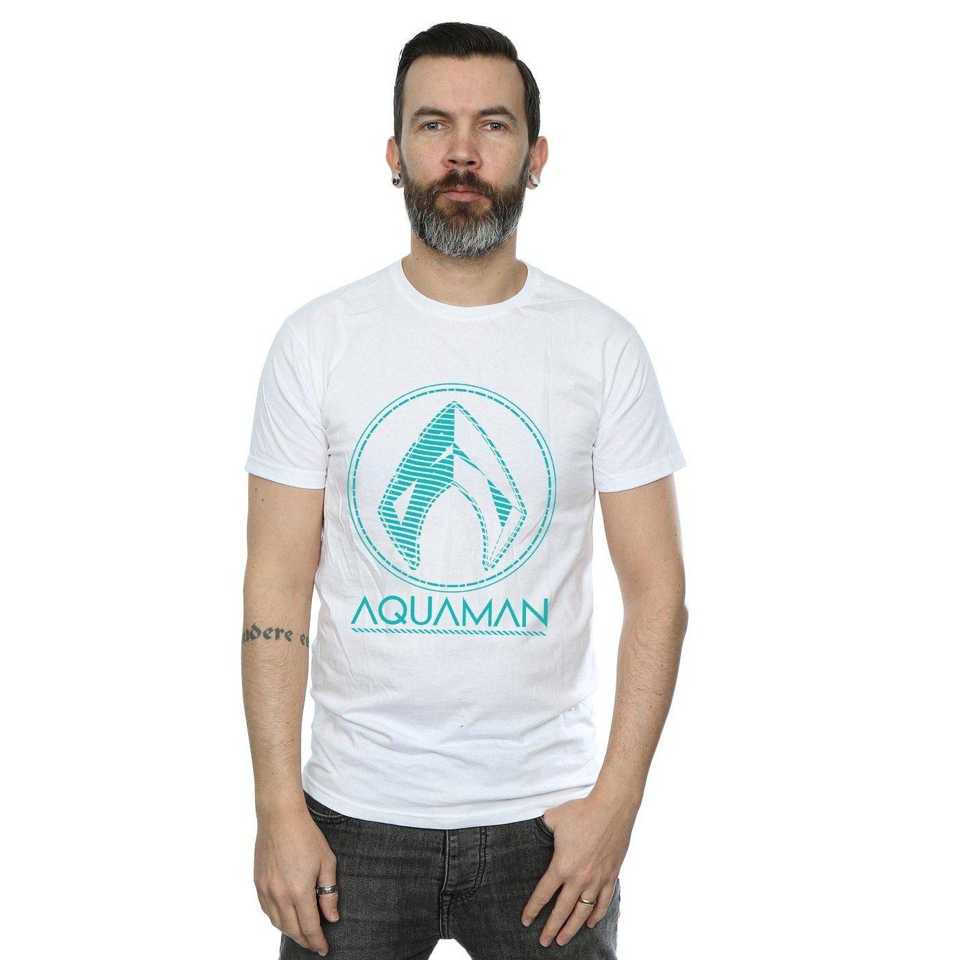 DC COMICS Aquaman Logo Kurzarm T-Shirt