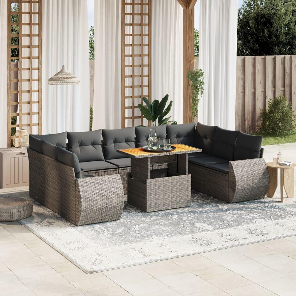 VidaXL Garten sofagarnitur poly-rattan