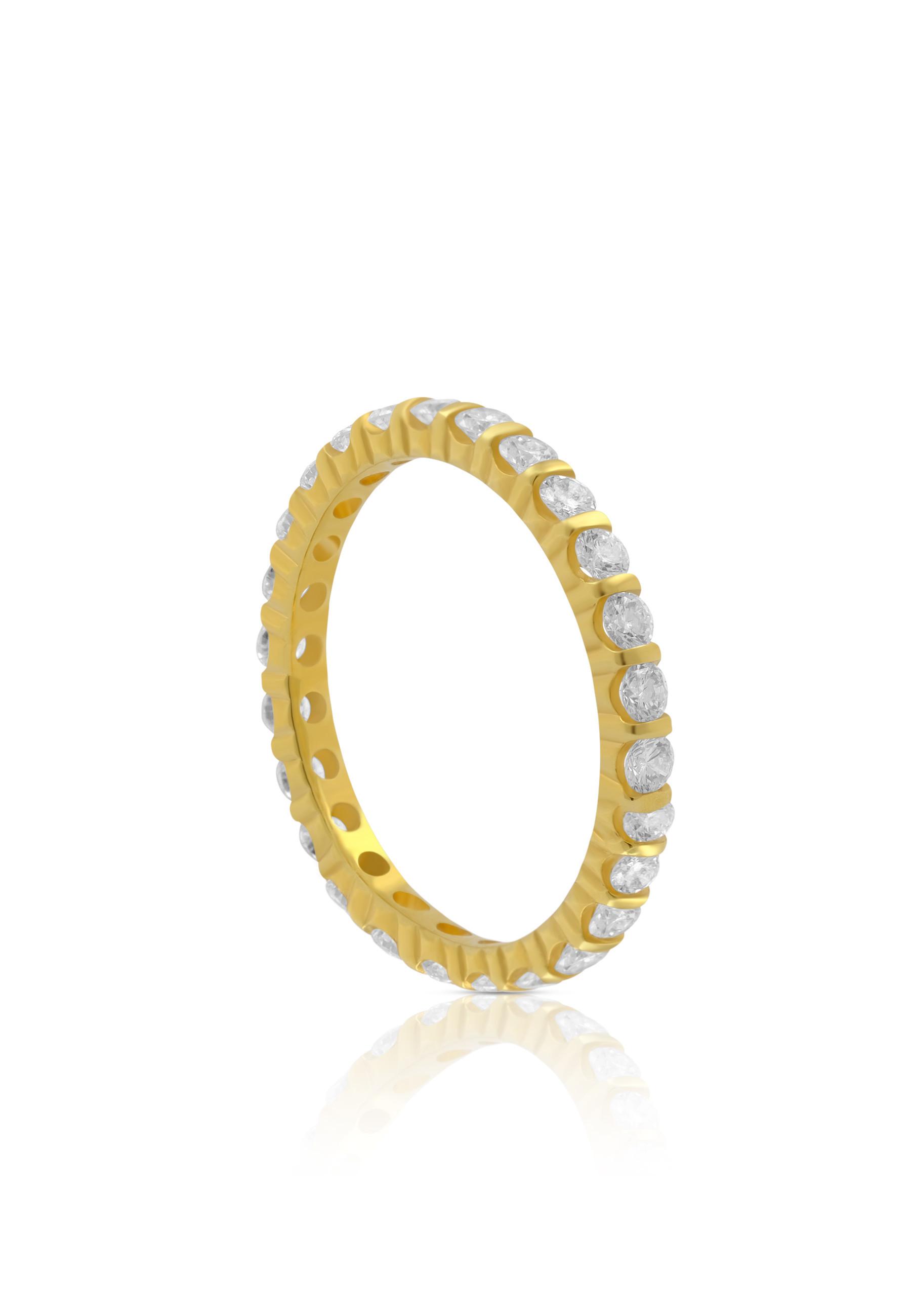 MUAU Schmuck Mémoire Ring Diamant 1.00ct. Gelbgold 750