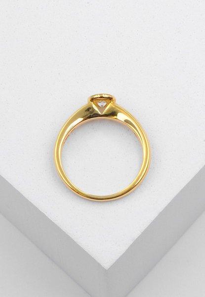 MUAU Schmuck Solitaire Ring Diamant 0.25ct. Gelbgold 750