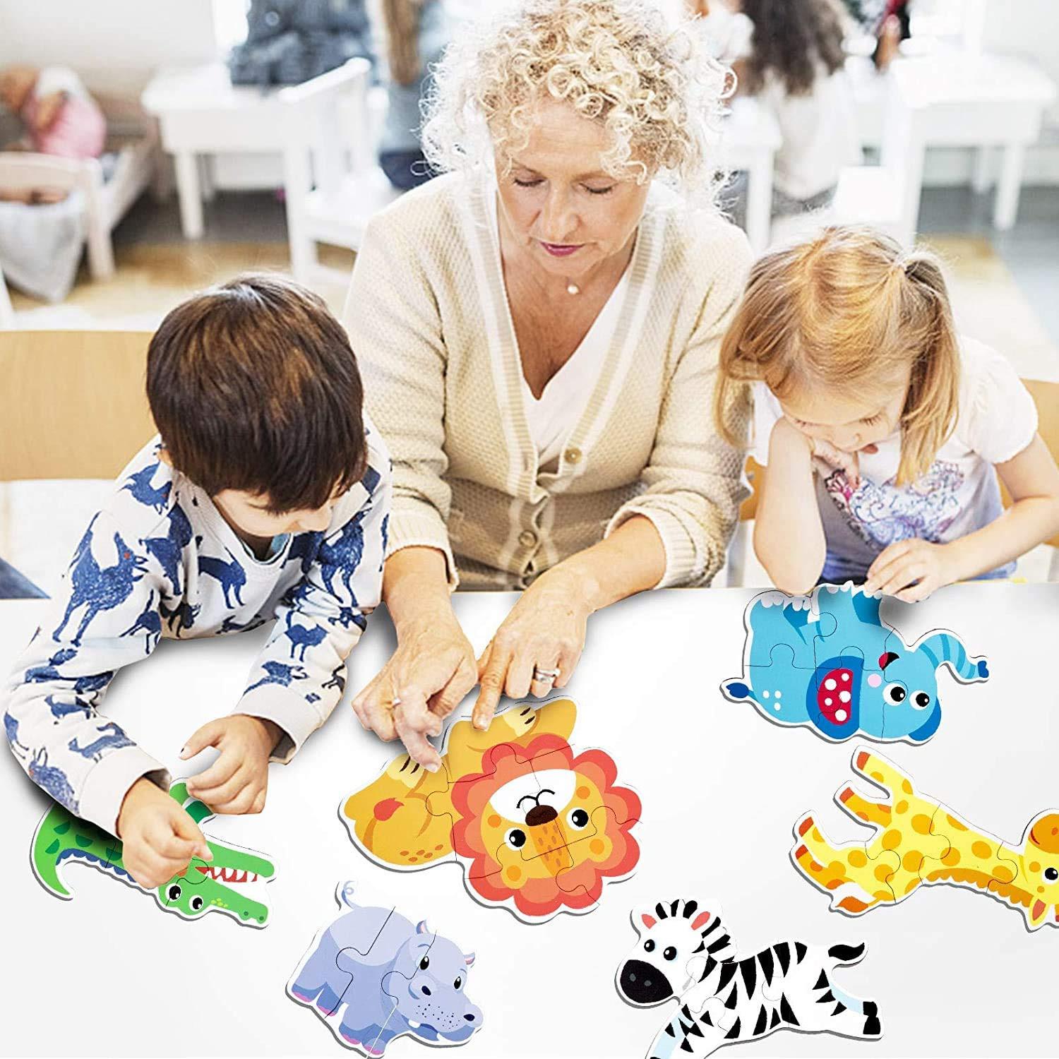 Activity-board Kinderpuzzle, 6-teiliges Holzpuzzle, Formenpuzzle Frühes Lernspielzeug