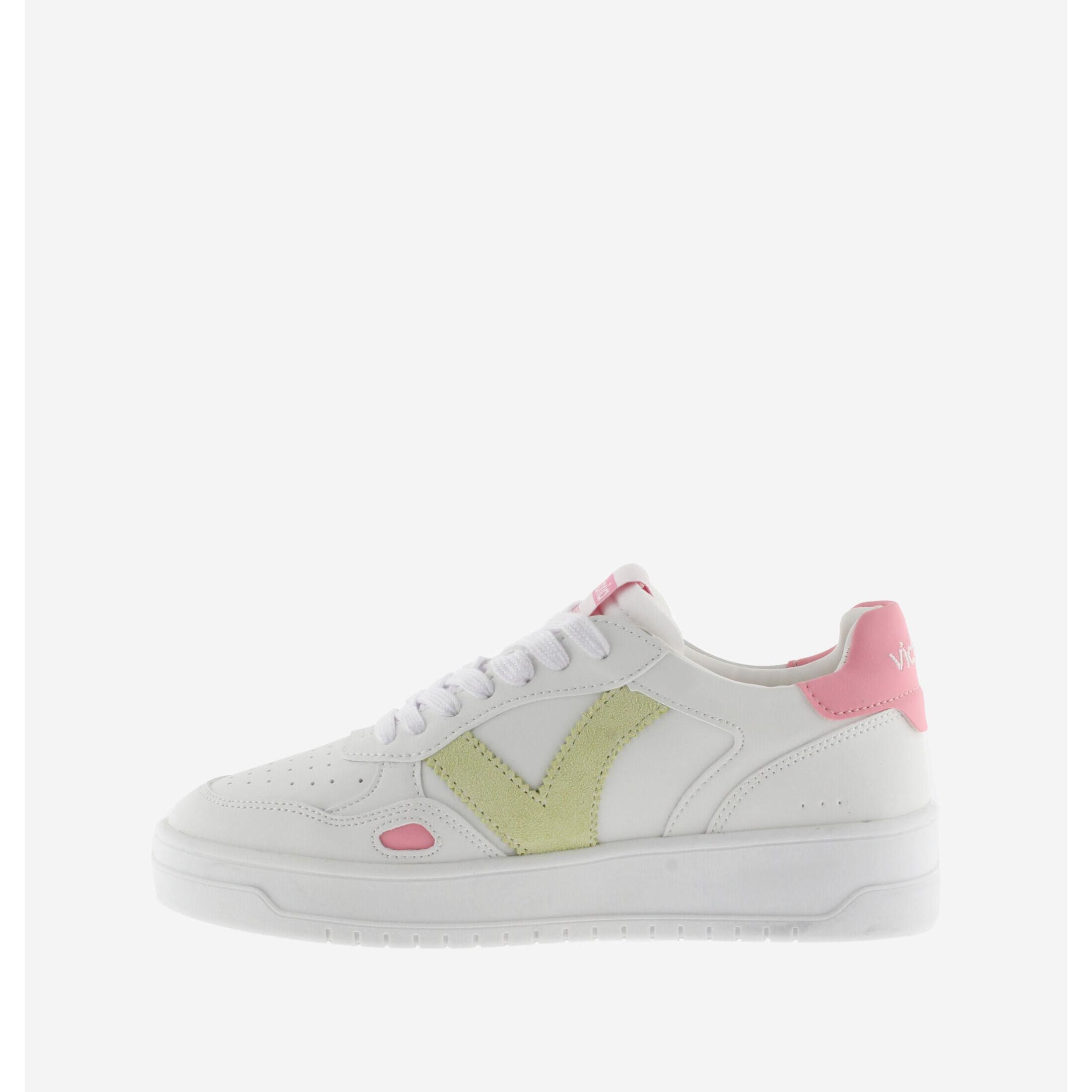 Victoria einzelne sneakers mit leder- und neon-effekt für damen