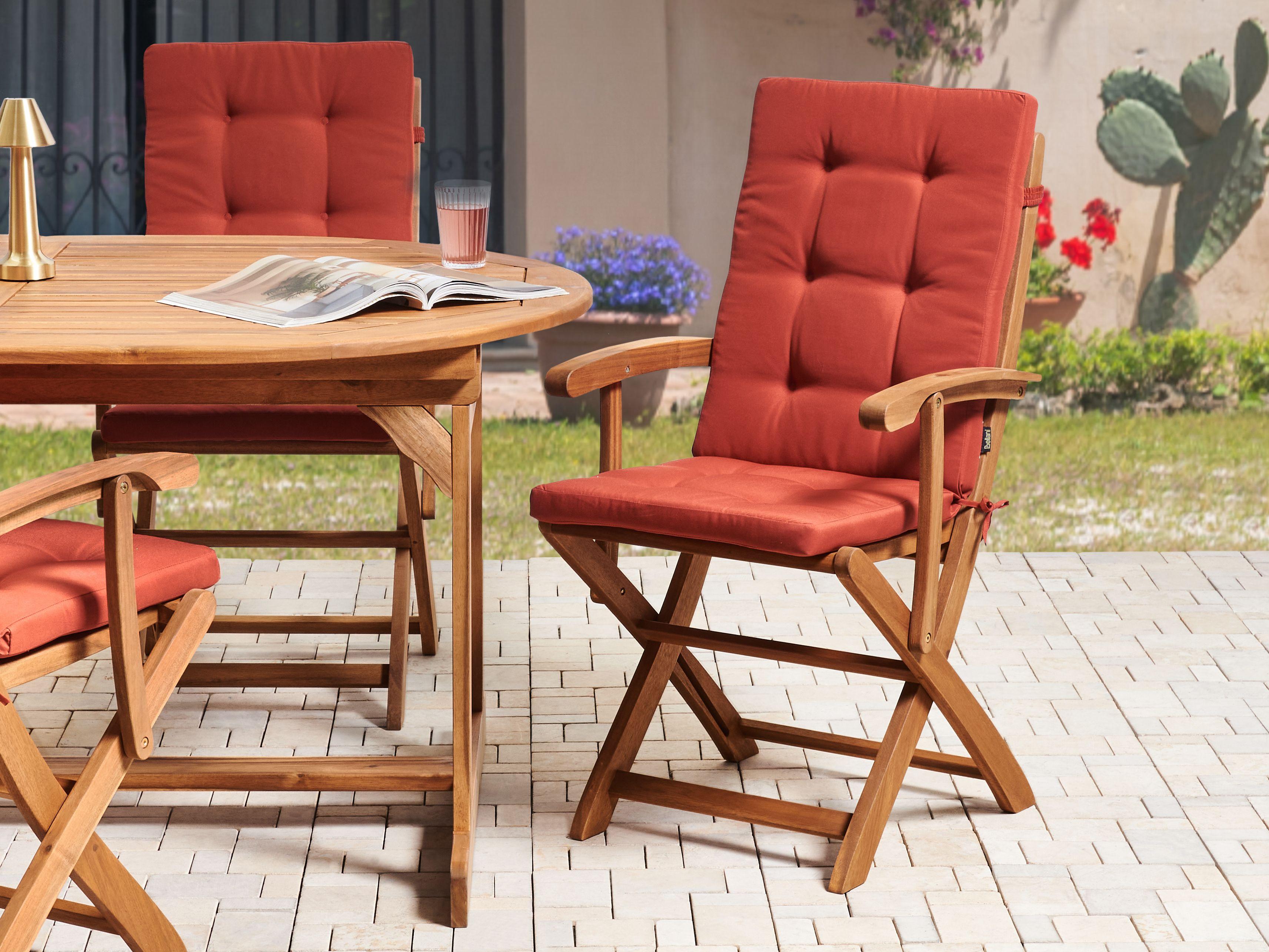 Beliani Sitzauflagen 2er Set aus Polyester Modern MAUI PREMIUM