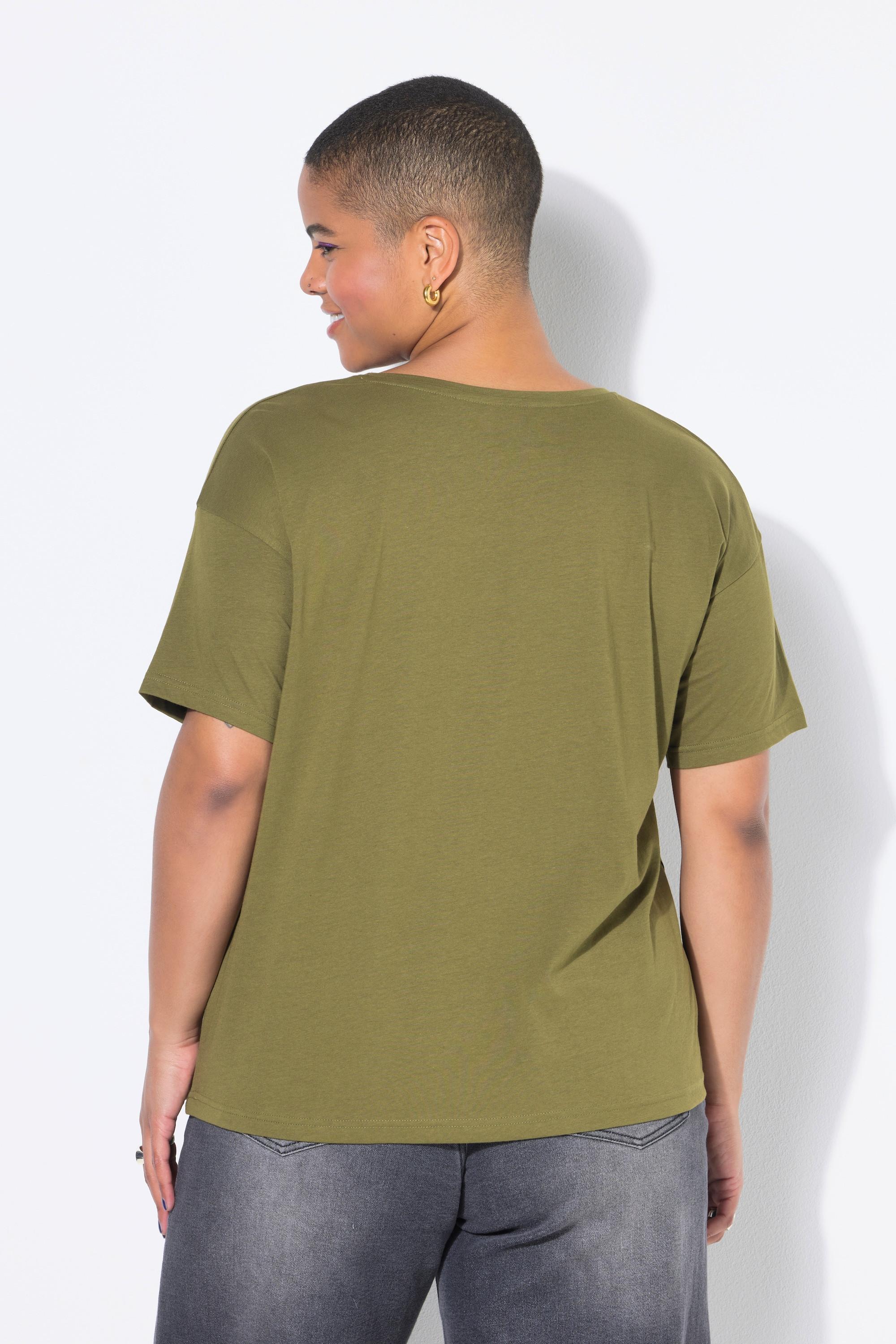 Studio Untold Oversized Glitter-Eye Halbarm T-Shirt