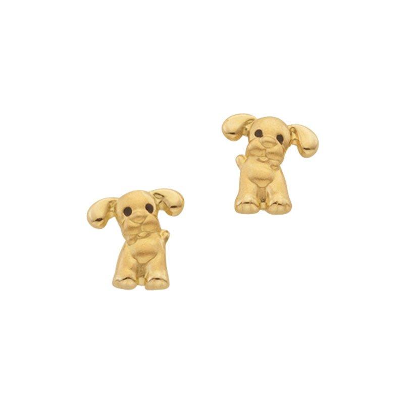 MUAU Schmuck Ohrstecker Gelbgold 750, 6x6mm