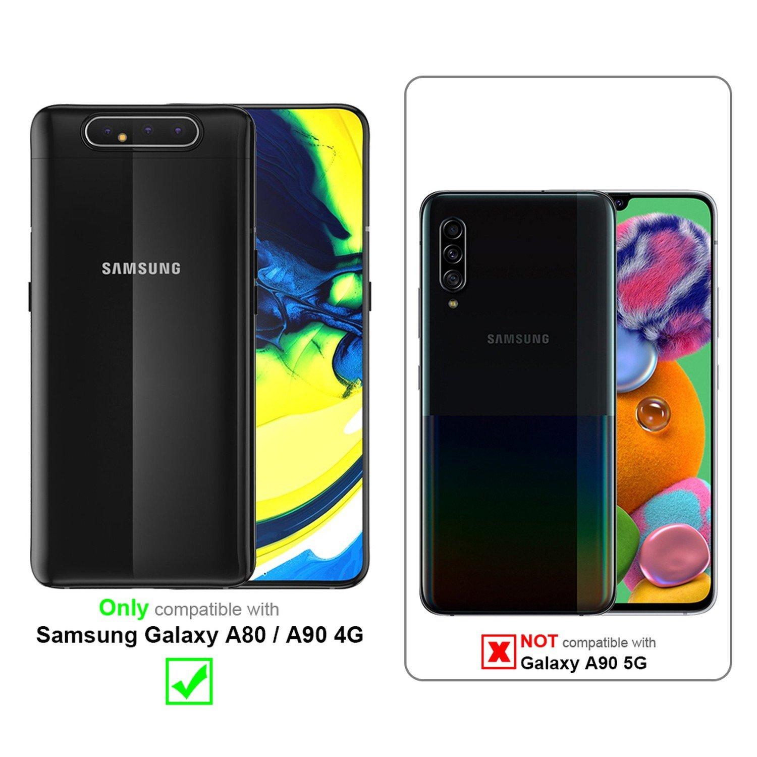 Cadorabo Hülle für Samsung Galaxy A80 / A90 4G Magnetverschluss, Kartenfach