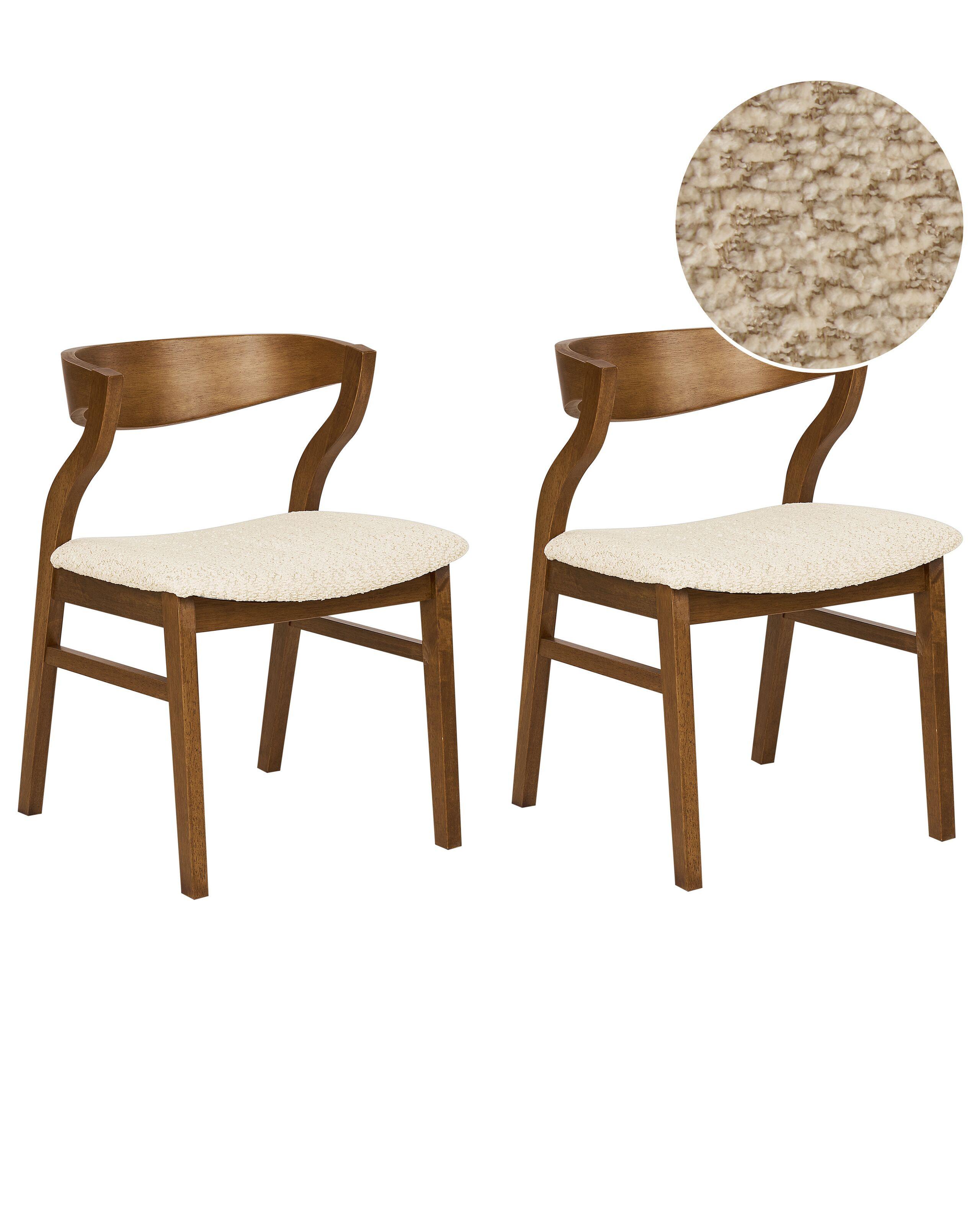Beliani Esszimmerstuhl 2er Set aus Sperrholz Klassisch MAROA