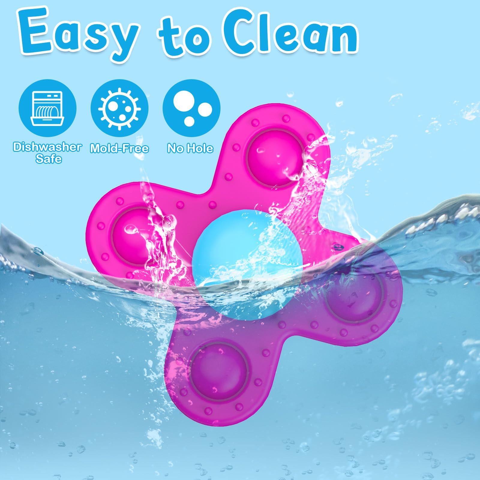 Activity-board Saugnapf Spielzeug Kinder, 3 Stück Baby Spielzeug Fidget Spinner Baby Silikon