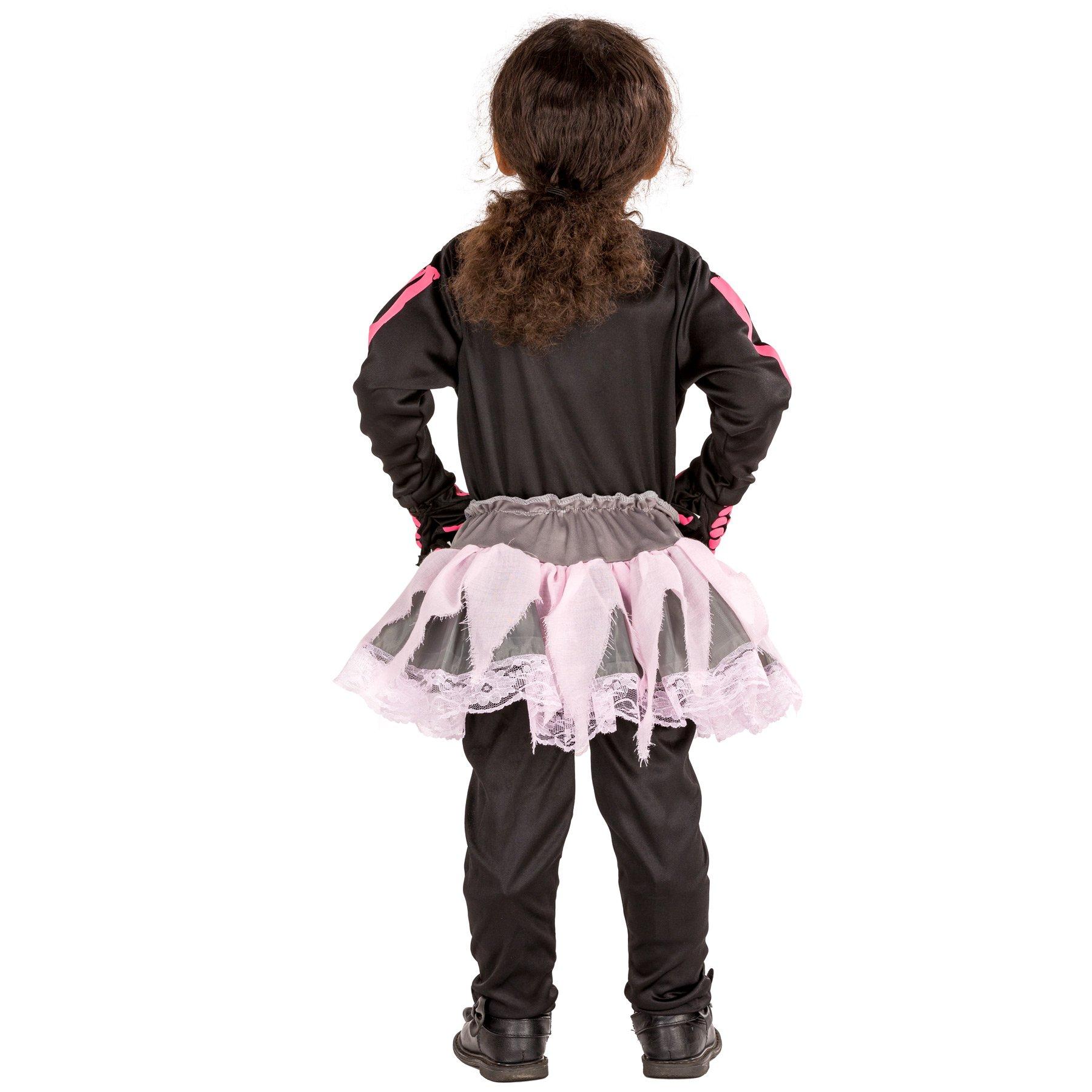 Tectake Mädchenkostüm Pink Skelett