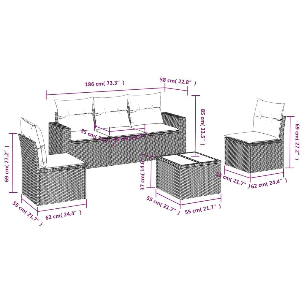 VidaXL Garten sofagarnitur poly-rattan