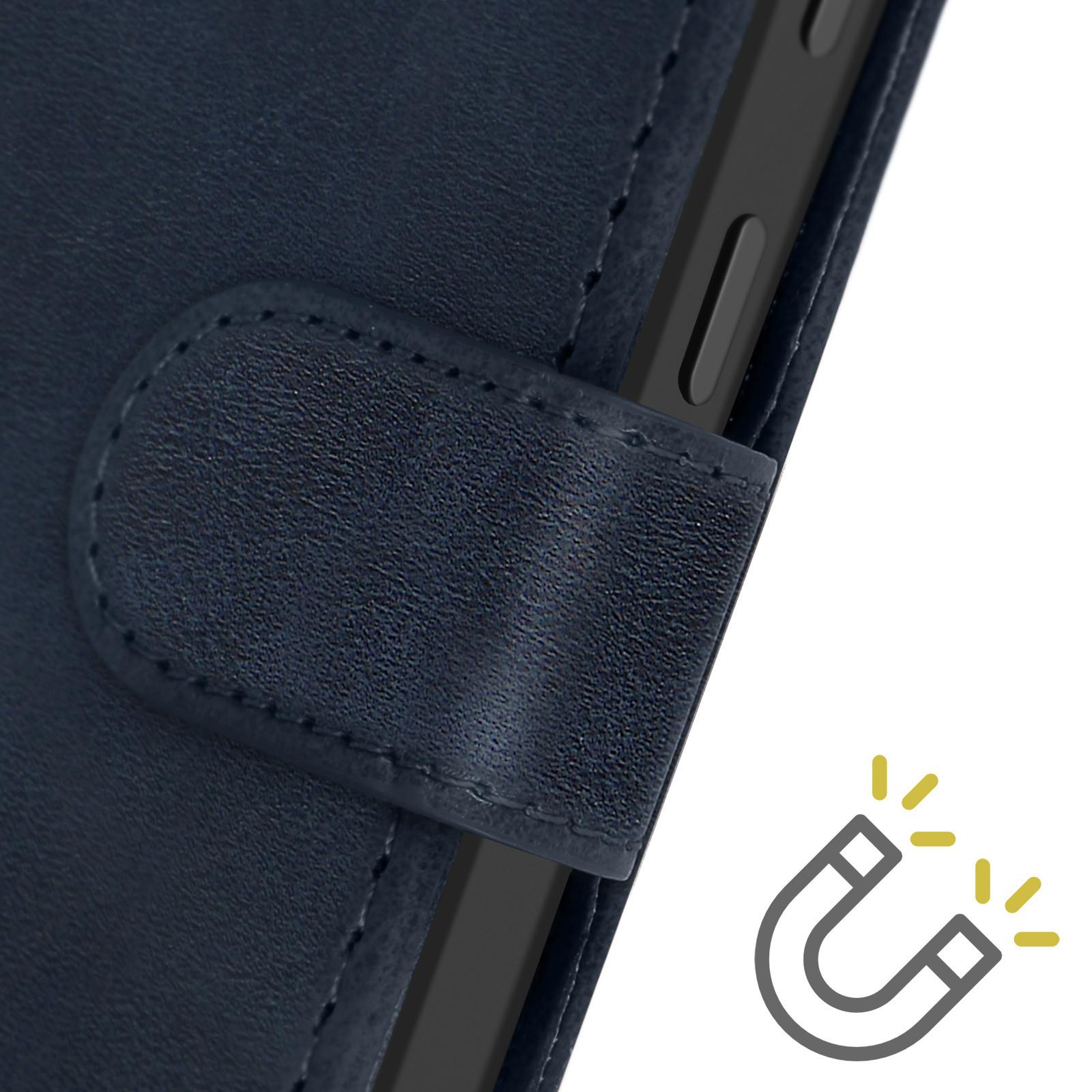 Avizar Klapphülle Samsung Galaxy A55 Dunkelblau