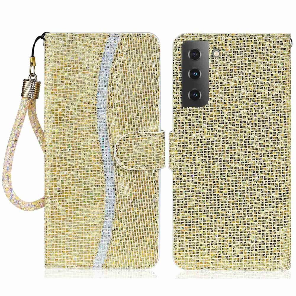 Cover-Discount Galaxy S23 - Glitter Leder Etui