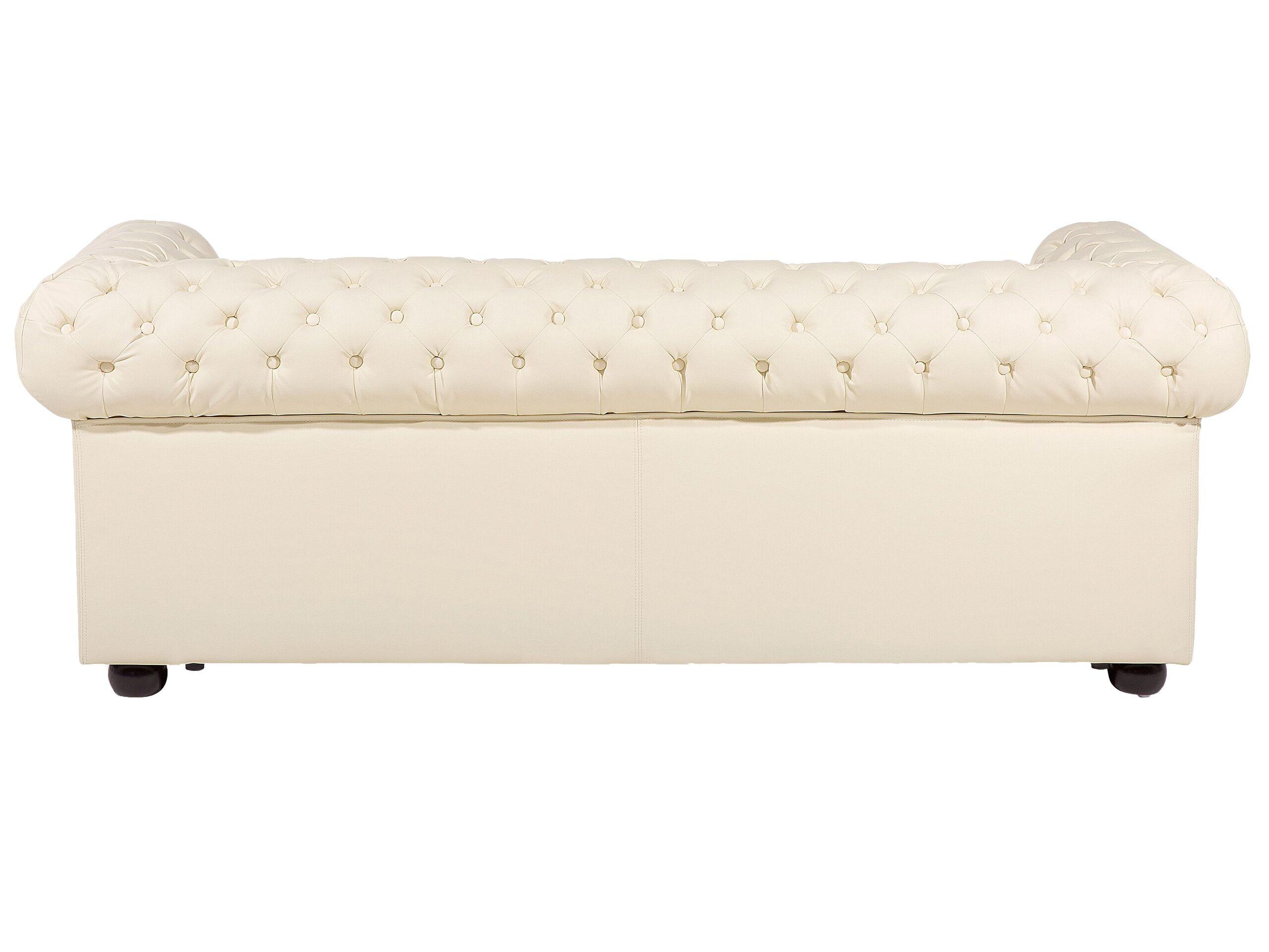 Beliani Wohnzimmer Set aus Echtleder Glamourös CHESTERFIELD