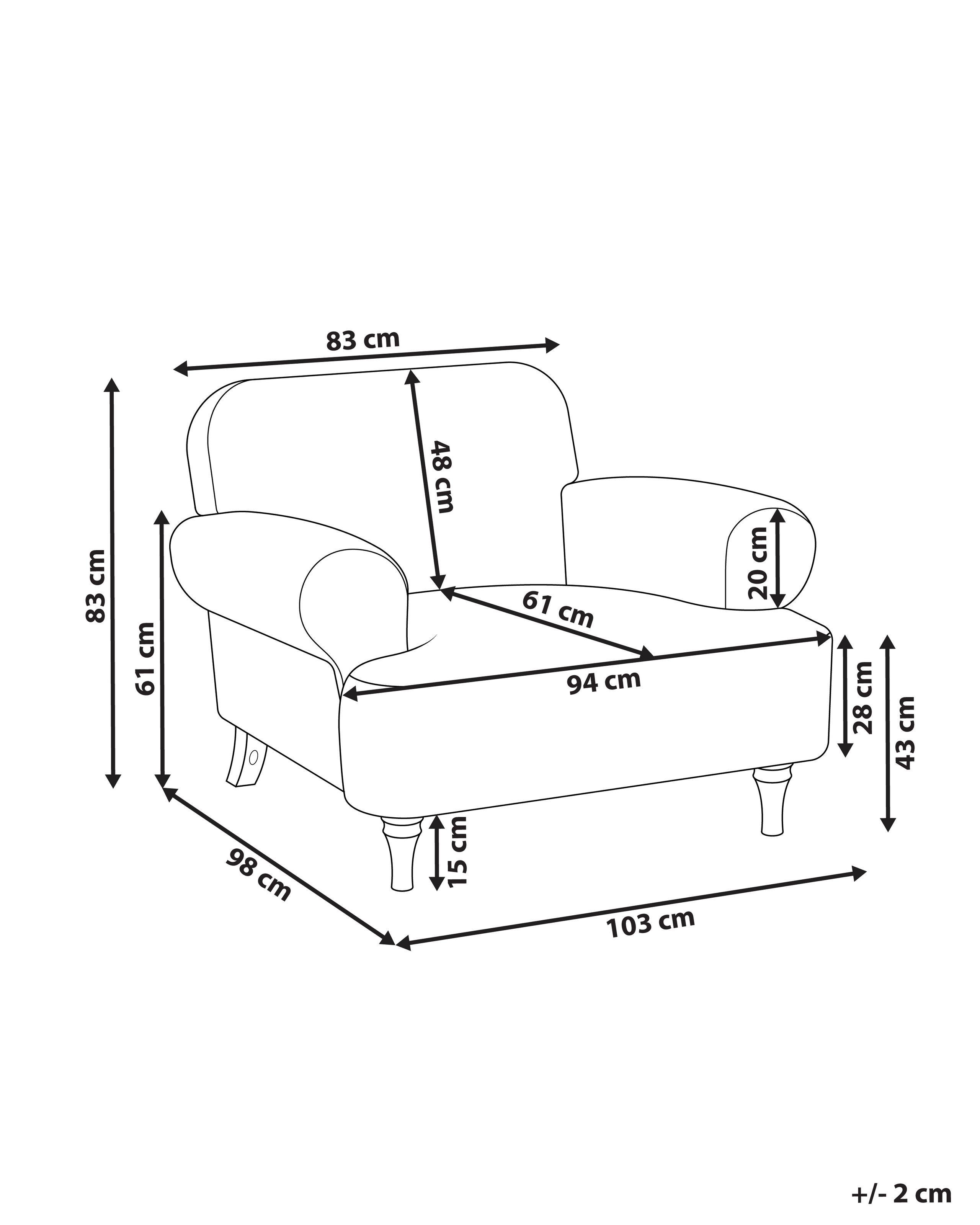 Beliani Sessel aus Polyester Minimalistisch KIBERG