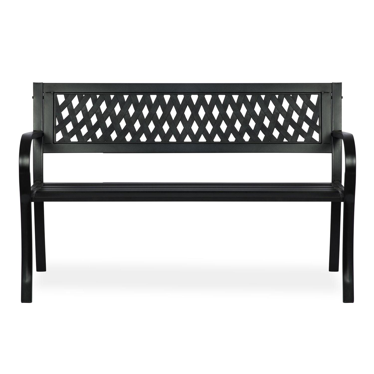 B2X Gartenbank mit Rückenlehne 125 x 77 x 49 cm – Sofotel Clover