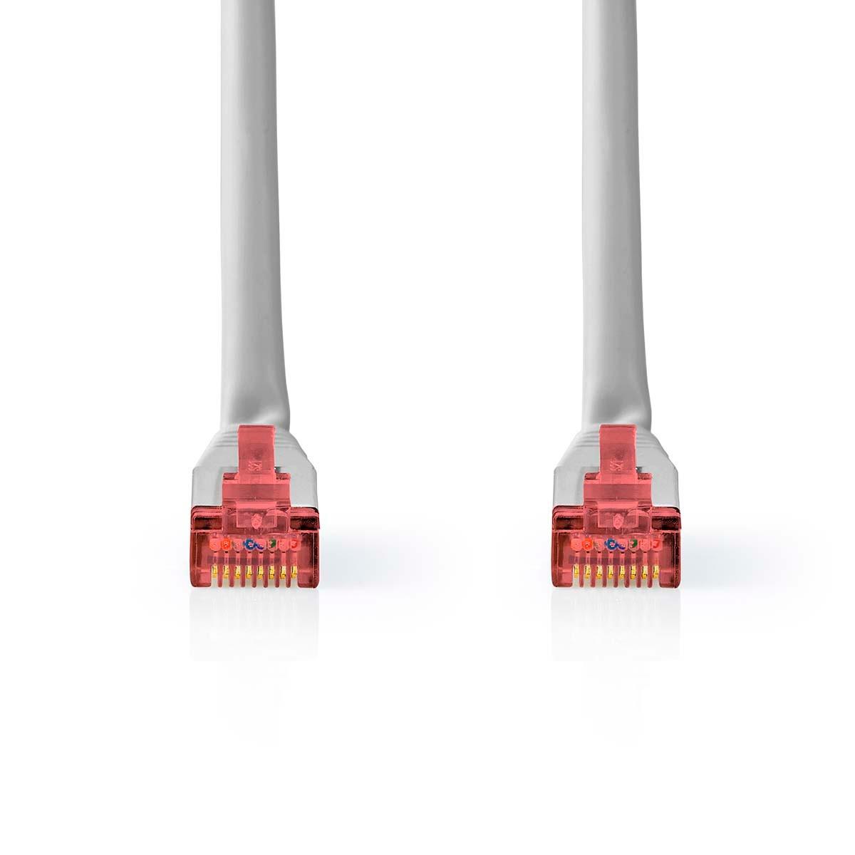 Nedis CAT6 Netzwerkkabel | RJ45 Stecker | RJ45 Stecker | SF/UTP | 2,00 m | Rund | PVC | Grau | Etikett